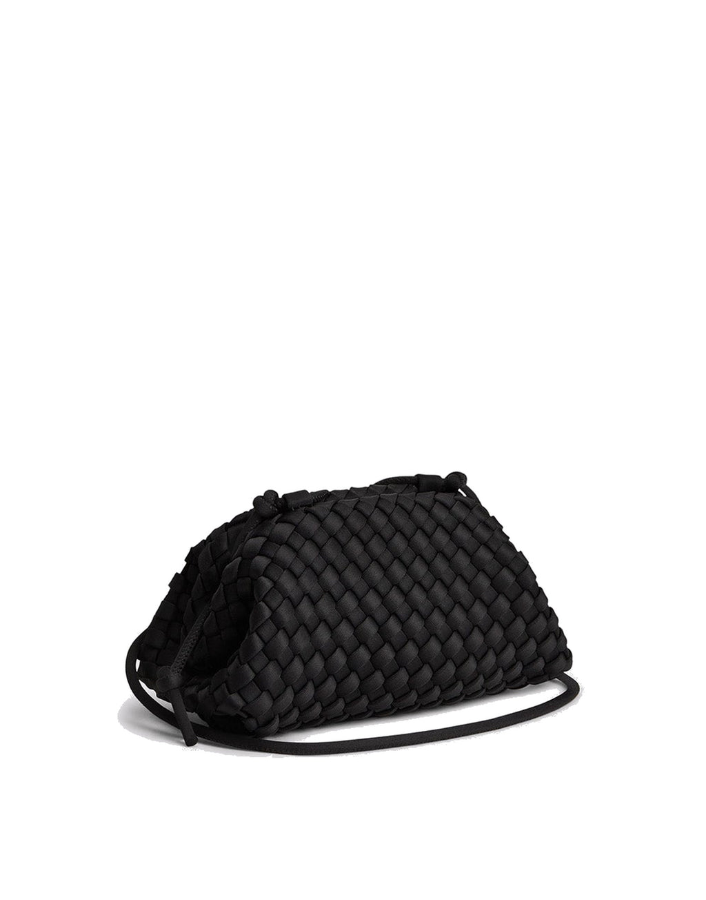 MARREA Borsa a Tracolla Pouch Mini in Neoprene Intrecciato di Nero
