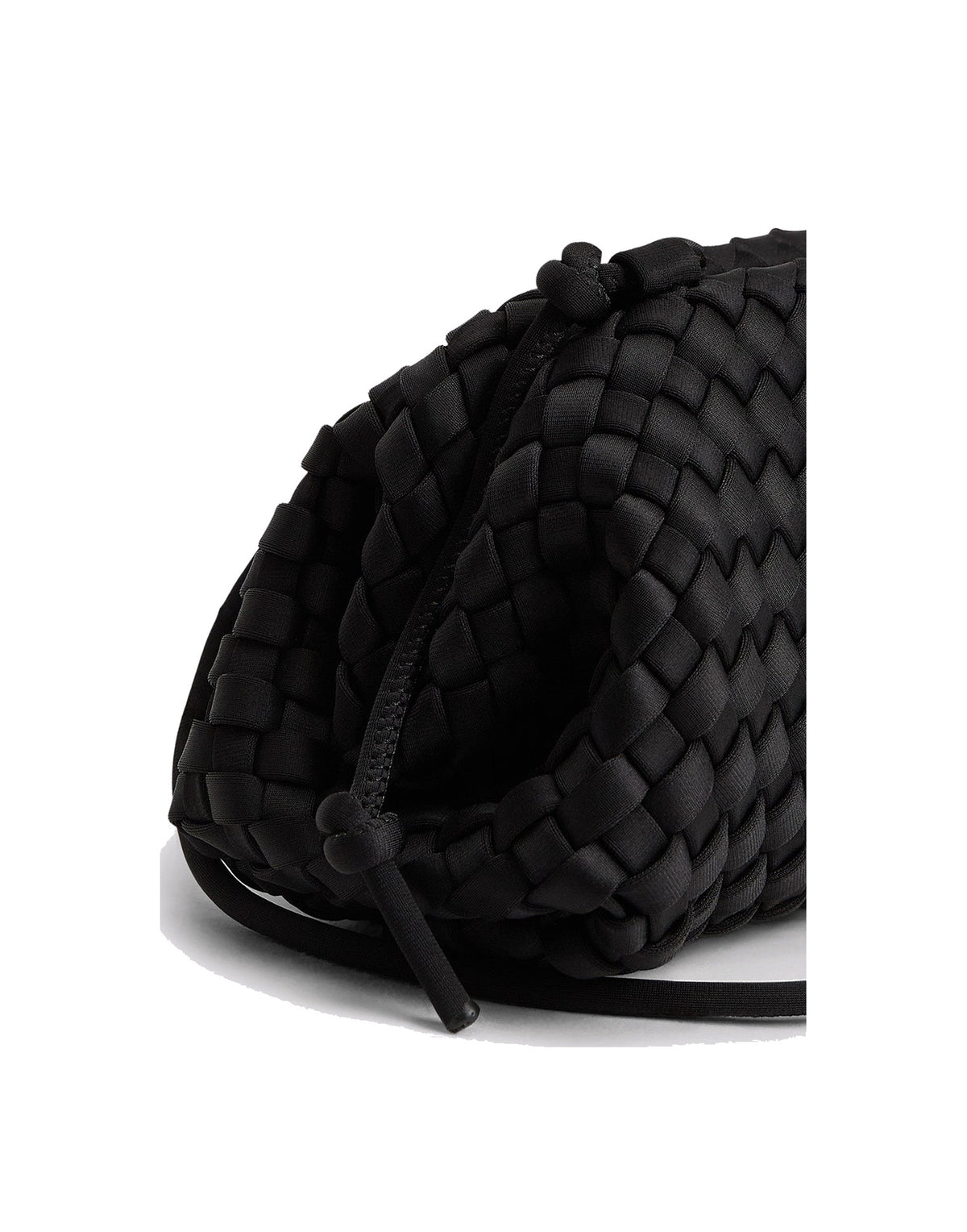 MARREA Borsa a Tracolla Pouch Mini in Neoprene Intrecciato di Nero