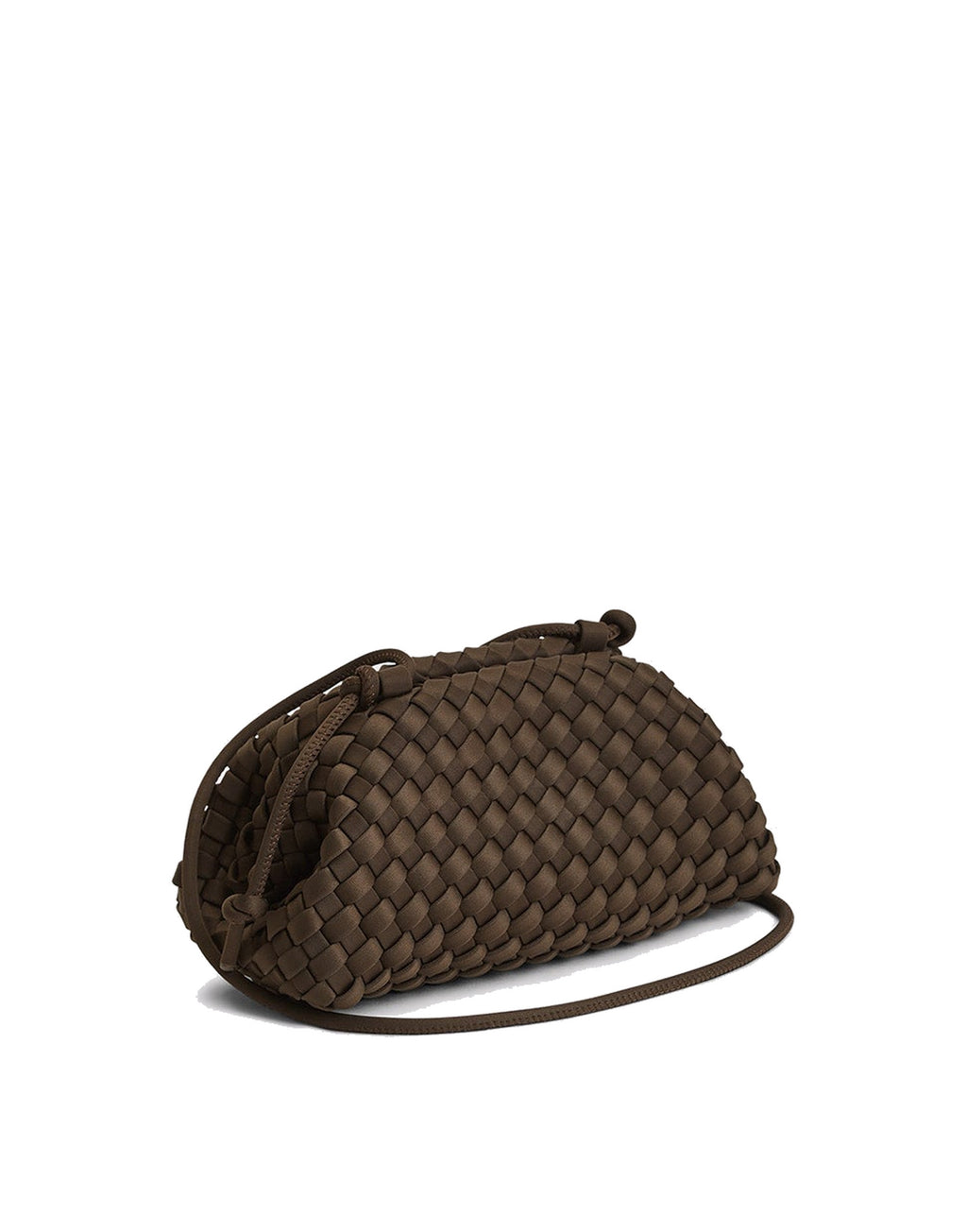 MARREA Borsa a Tracolla Pouch Mini in Neoprene Intrecciato Espresso Yourself