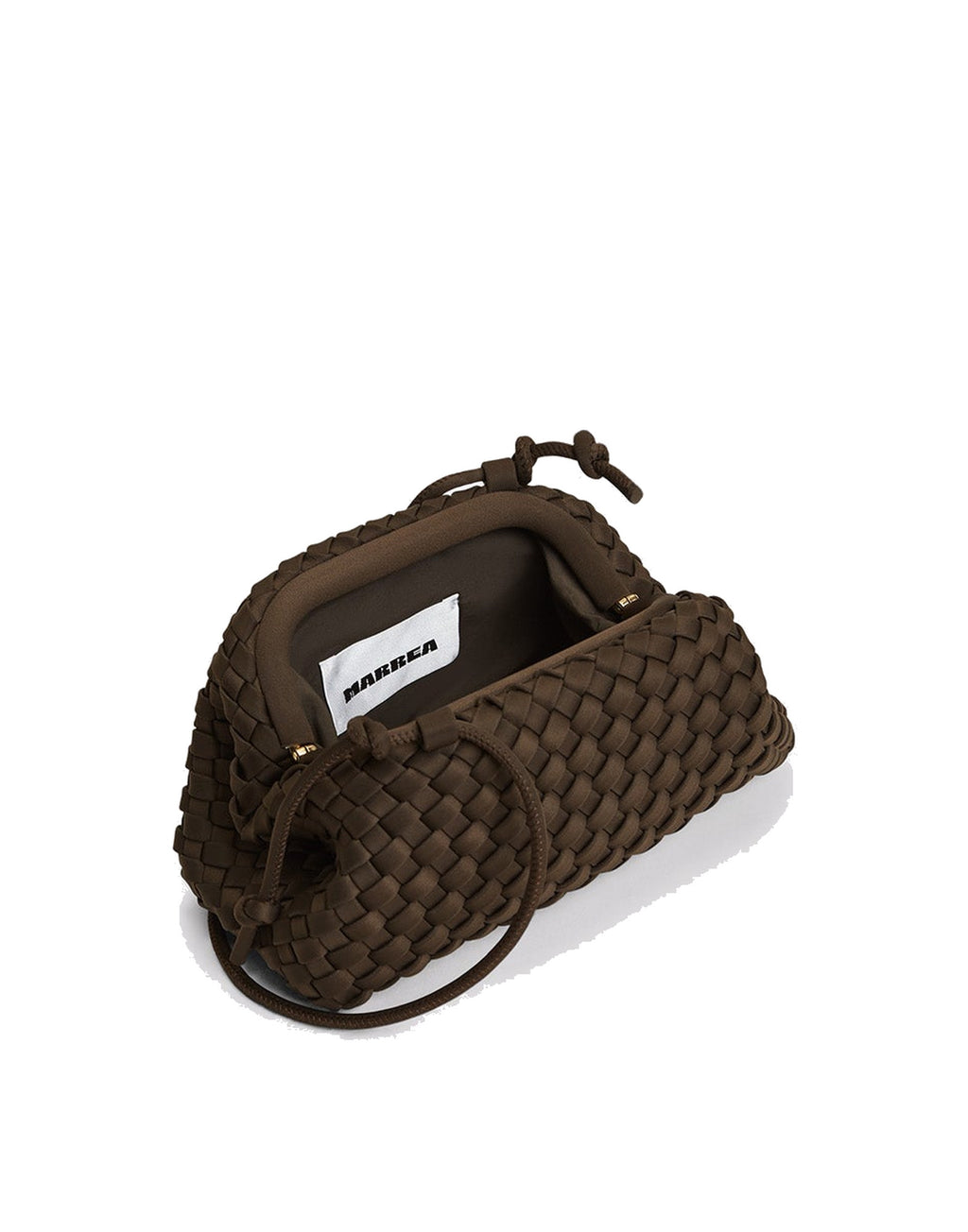 MARREA Borsa a Tracolla Pouch Mini in Neoprene Intrecciato Espresso Yourself