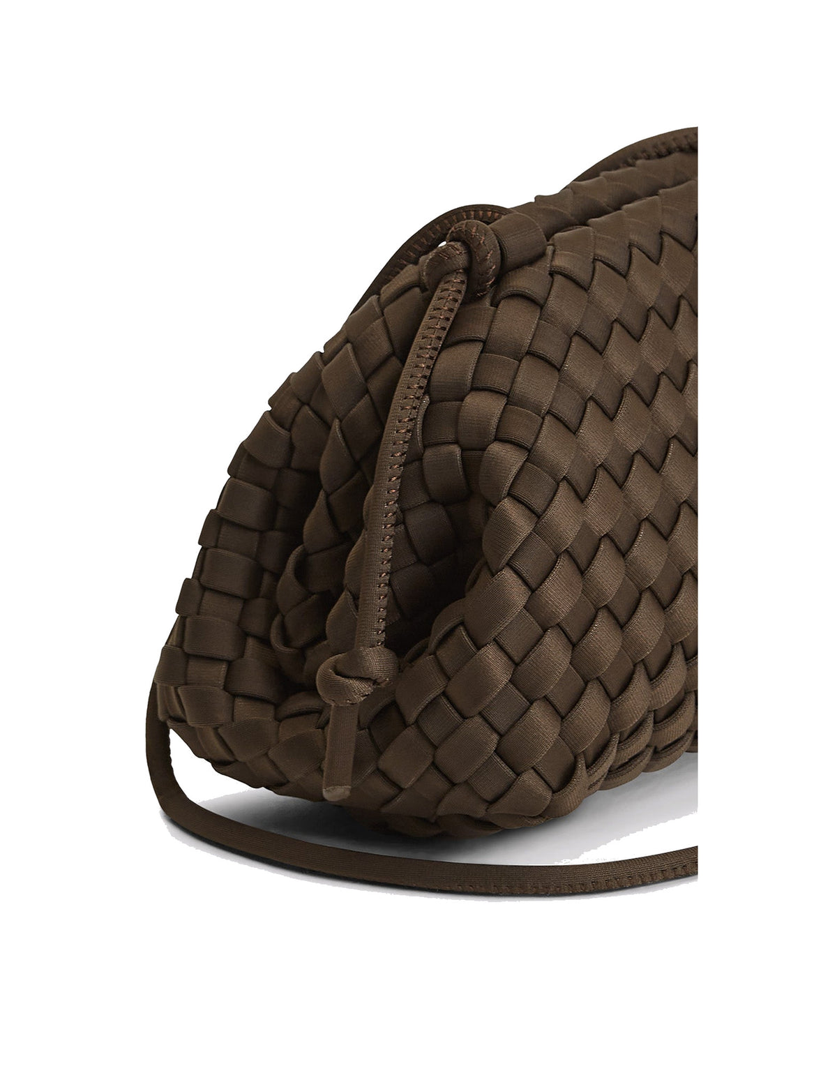 MARREA Borsa a Tracolla Pouch Mini in Neoprene Intrecciato Espresso Yourself