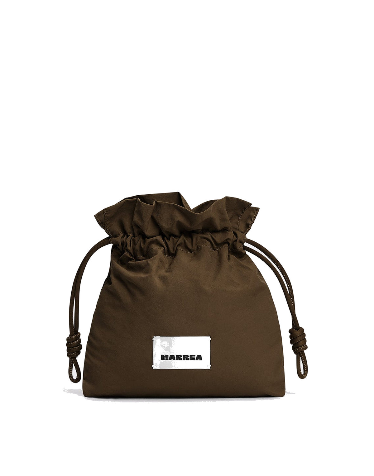 MARREA Borsa a Tracolla Pouch Mini in Neoprene Intrecciato Espresso Yourself