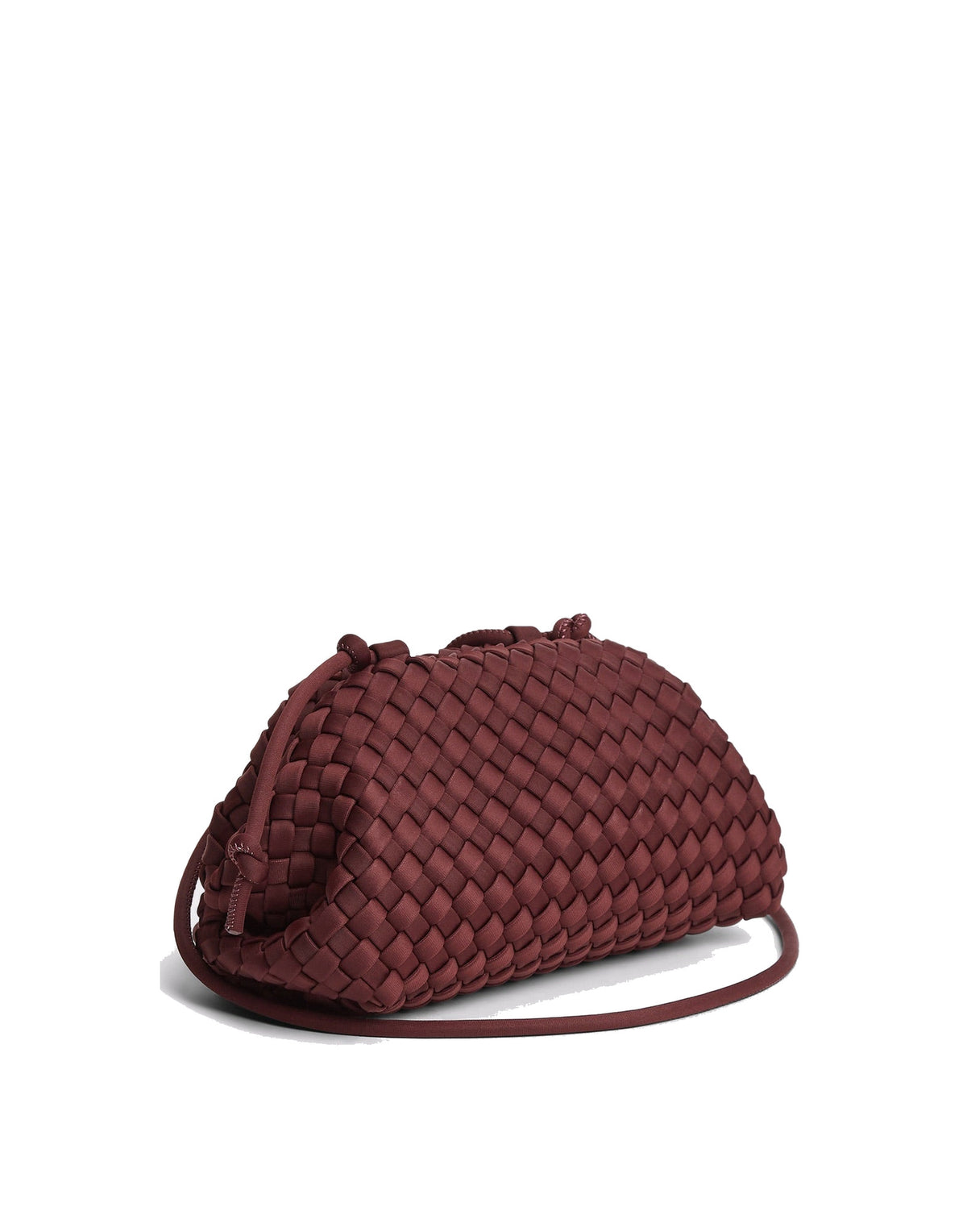 MARREA Borsa a Tracolla Pouch Mini in Neoprene Intrecciato Inkberry