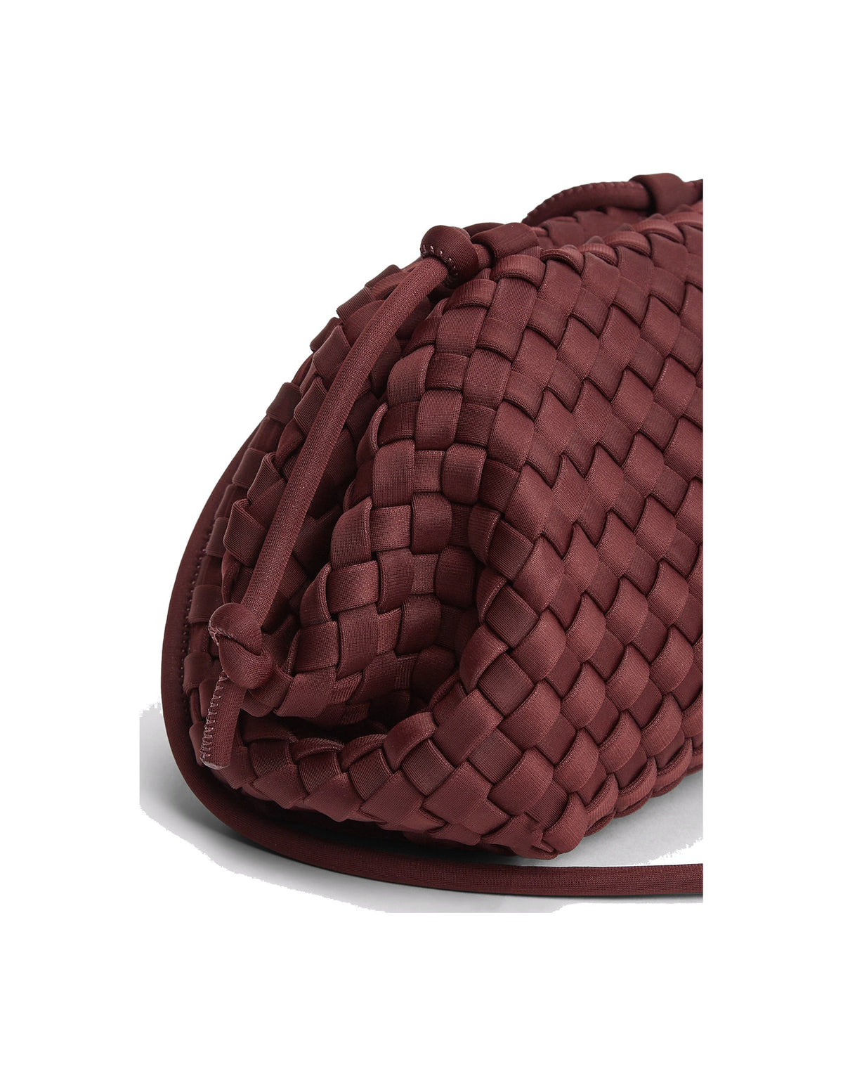 MARREA Borsa a Tracolla Pouch Mini in Neoprene Intrecciato Inkberry