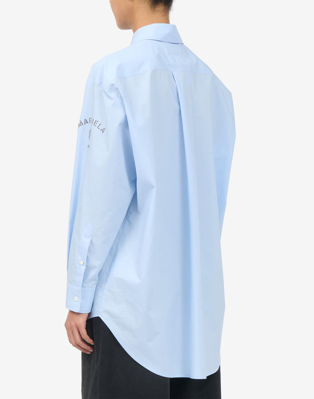 MM6 MAISON MARGIELA Camicia Oversize in Popeline di Cotone Light Blue