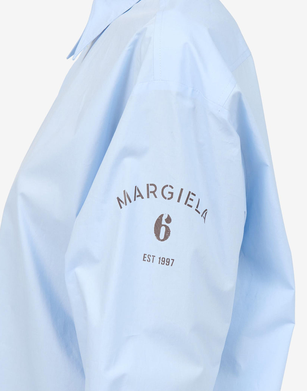 MM6 MAISON MARGIELA Camicia Oversize in Popeline di Cotone Light Blue