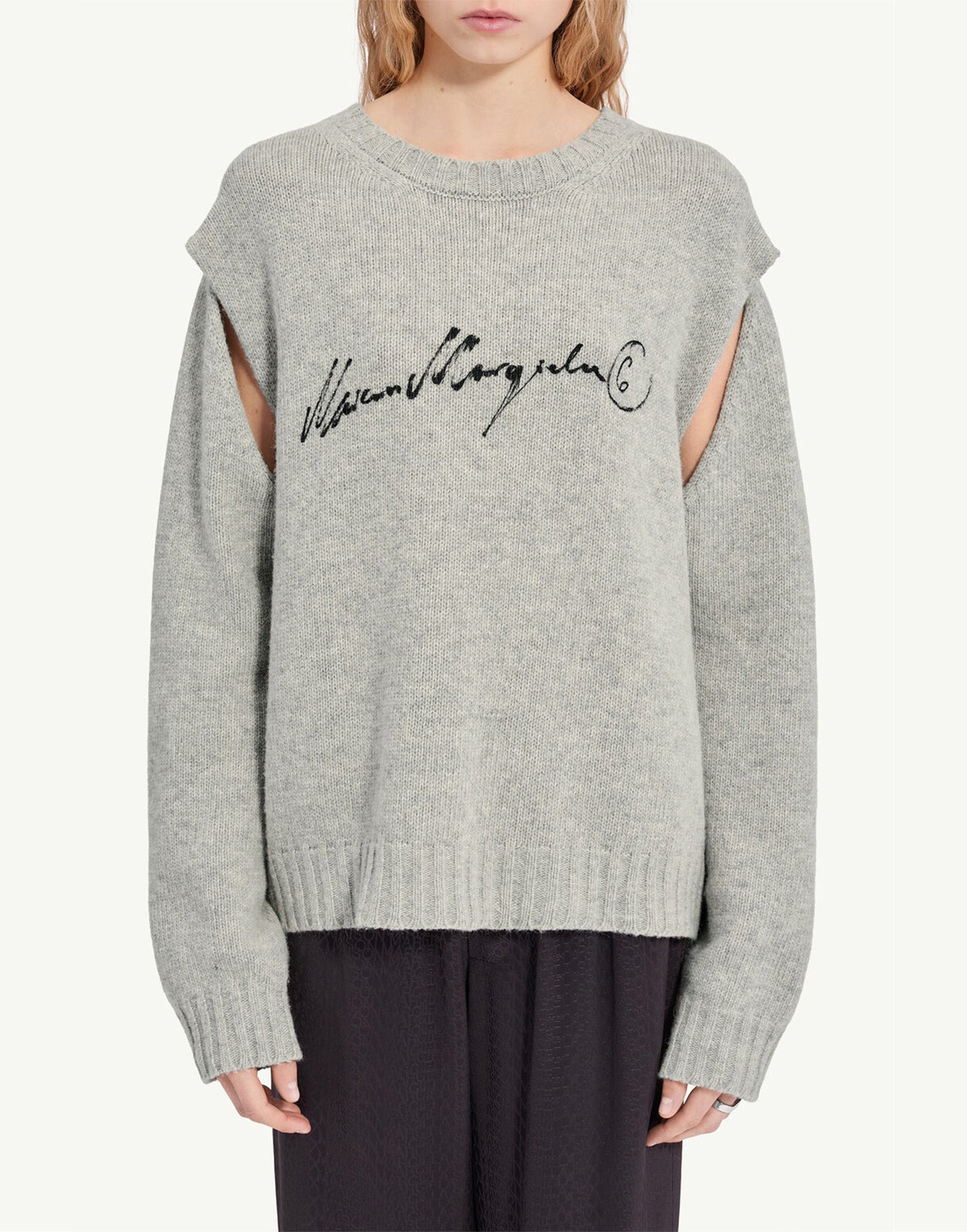 MM6 MAISON MARGIELA Maglia con Scritte Calligrafiche