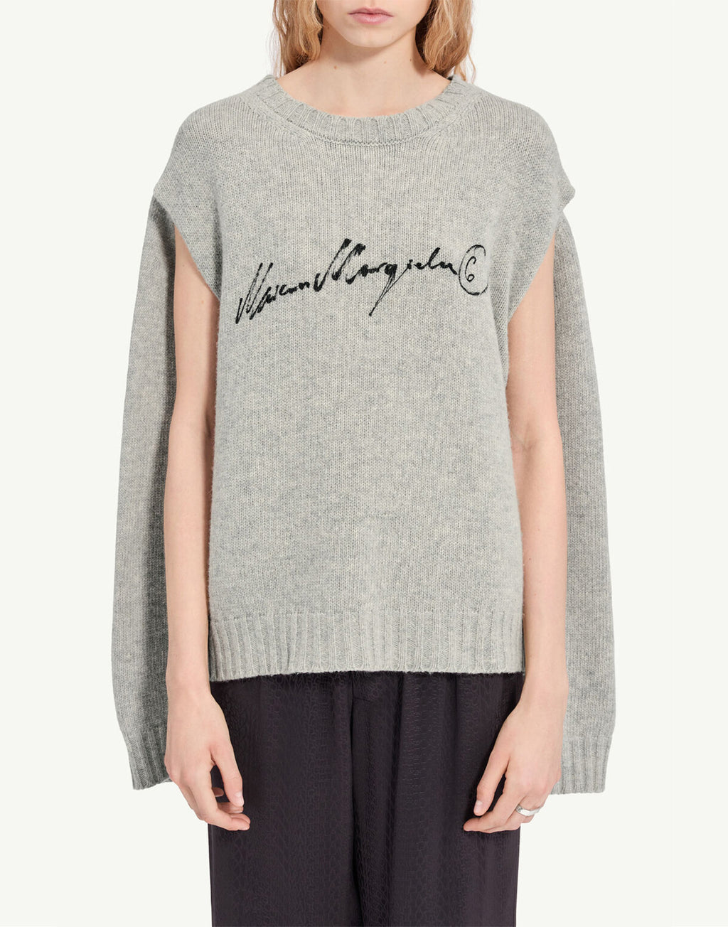MM6 MAISON MARGIELA Maglia con Scritte Calligrafiche