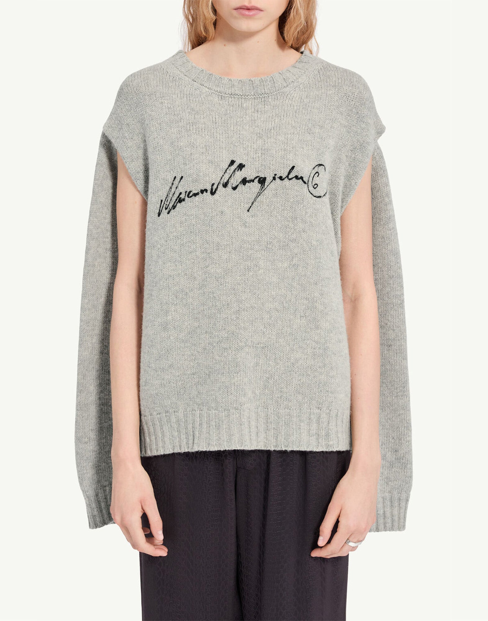 MM6 MAISON MARGIELA Maglia con Scritte Calligrafiche
