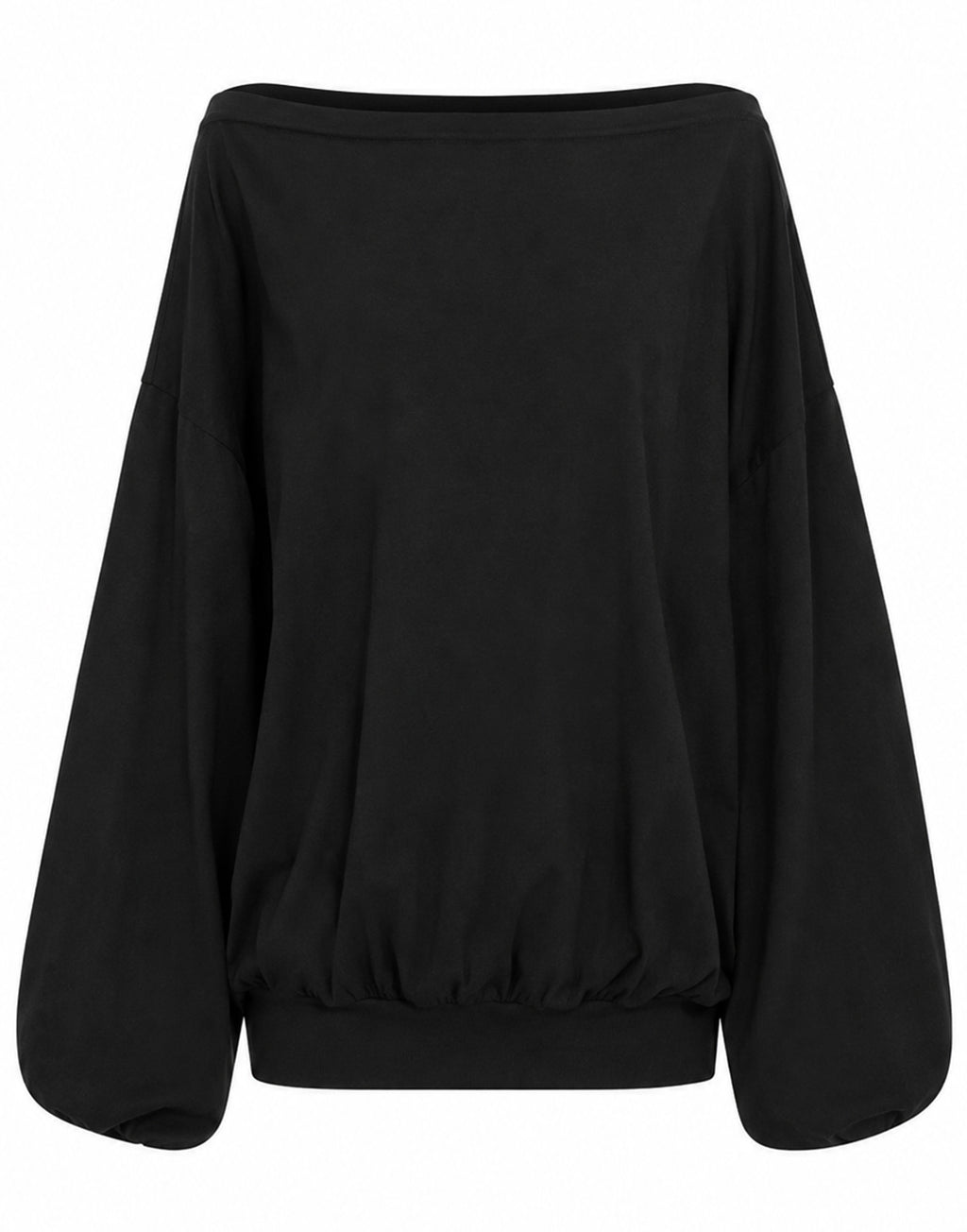 MM6 MAISON MARGIELA Maglia Asimmetrica a Maniche Lunghe Nera