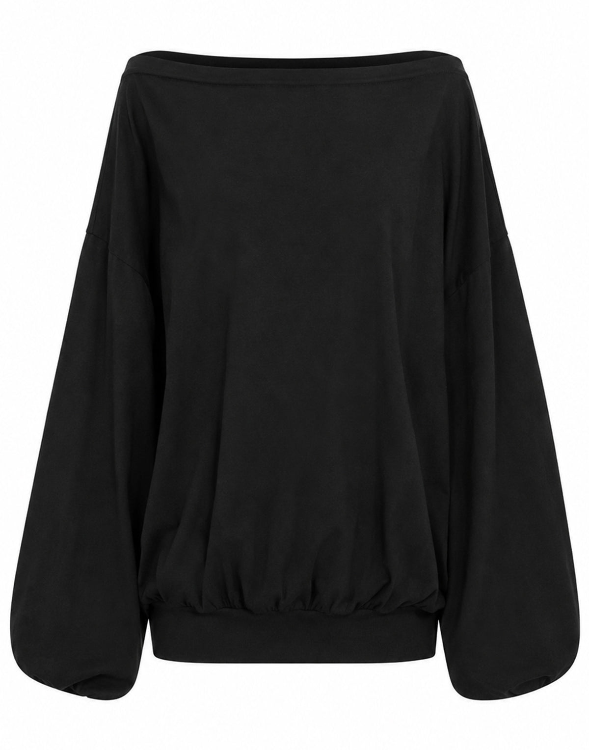 MM6 MAISON MARGIELA Maglia Asimmetrica a Maniche Lunghe Nera