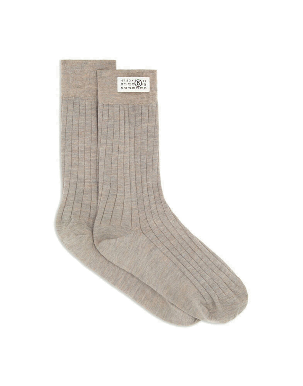 MM6 MAISON MARGIELA Calzini Corti in Misto Lana Beige
