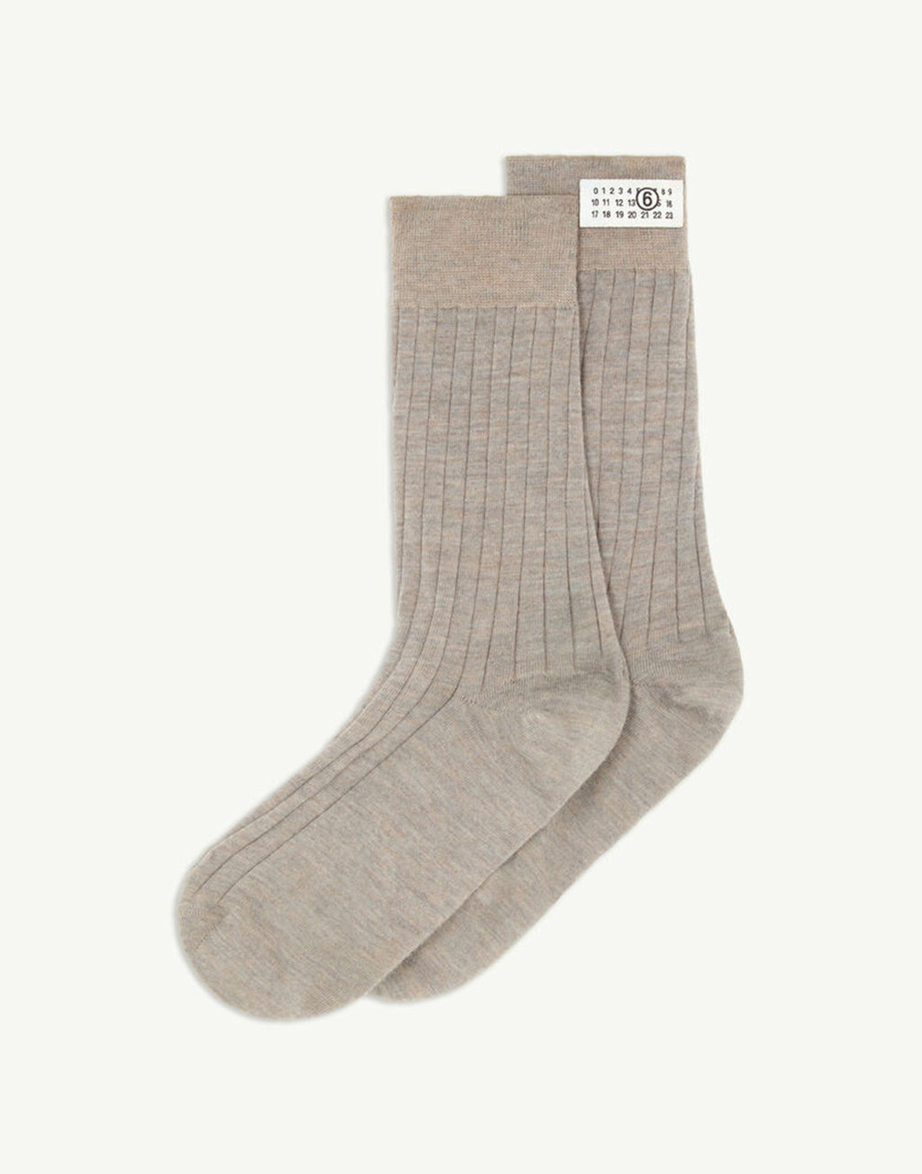 MM6 MAISON MARGIELA Calzini Corti in Misto Lana Beige