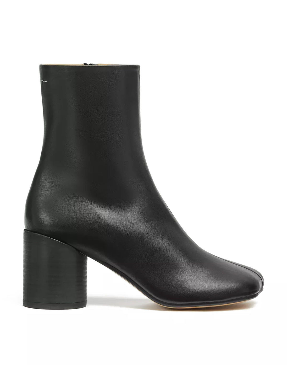 MM6 MAISON MARGIELA Stivaletti Anatomici In Nappa Nera Con Tacco