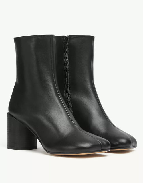MM6 MAISON MARGIELA Stivaletti Anatomici In Nappa Nera Con Tacco