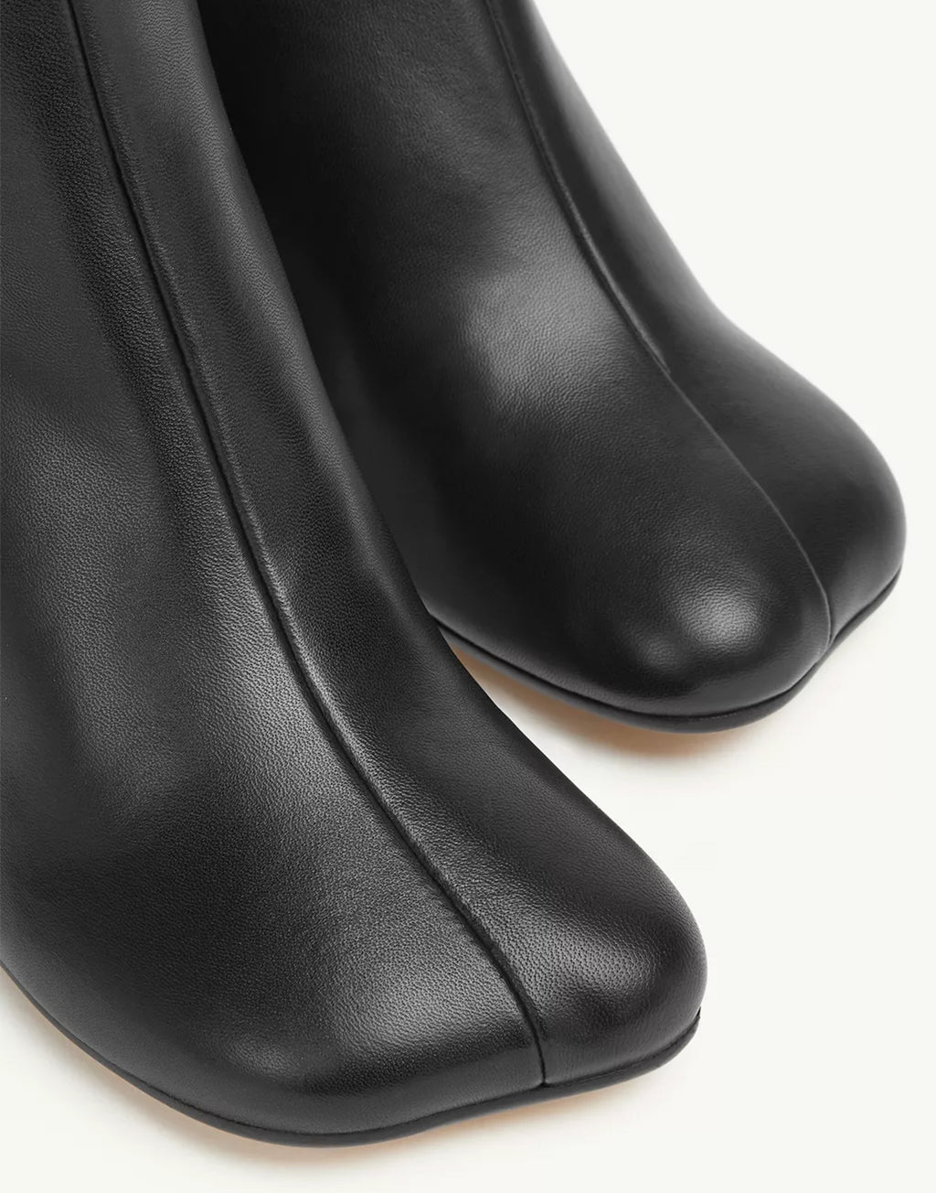MM6 MAISON MARGIELA Stivaletti Anatomici In Nappa Nera Con Tacco