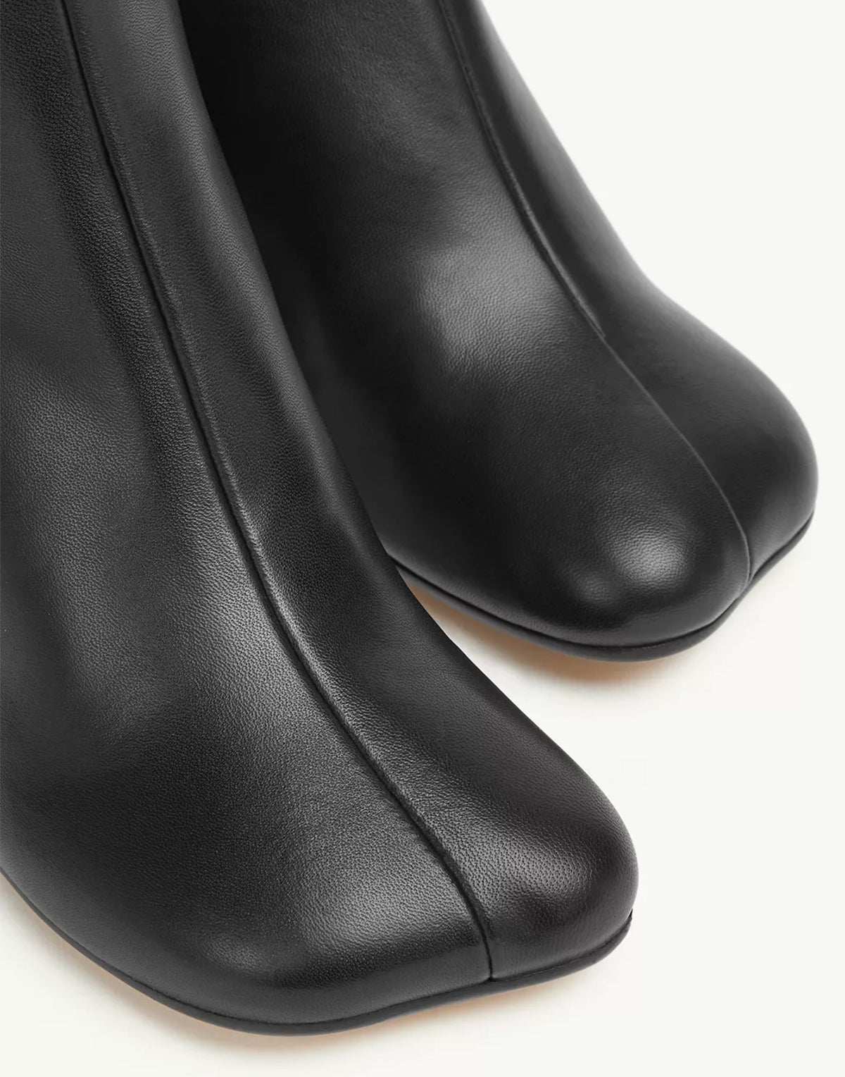 MM6 MAISON MARGIELA Stivaletti Anatomici In Nappa Nera Con Tacco