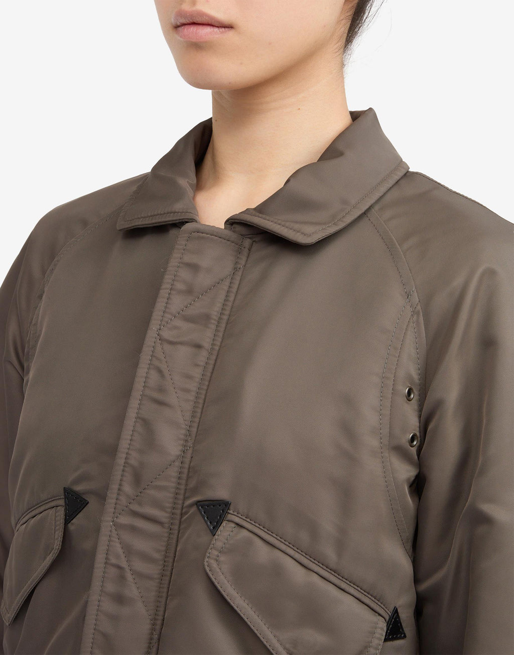MM6 MAISON MARGIELA Giacca Imbottita in Nylon Gasolina Grey