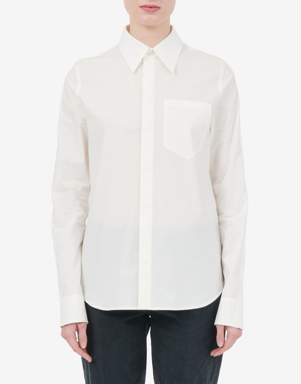 MM6 MAISON MARGIELA Camicia in Popeline con Tasca Off White