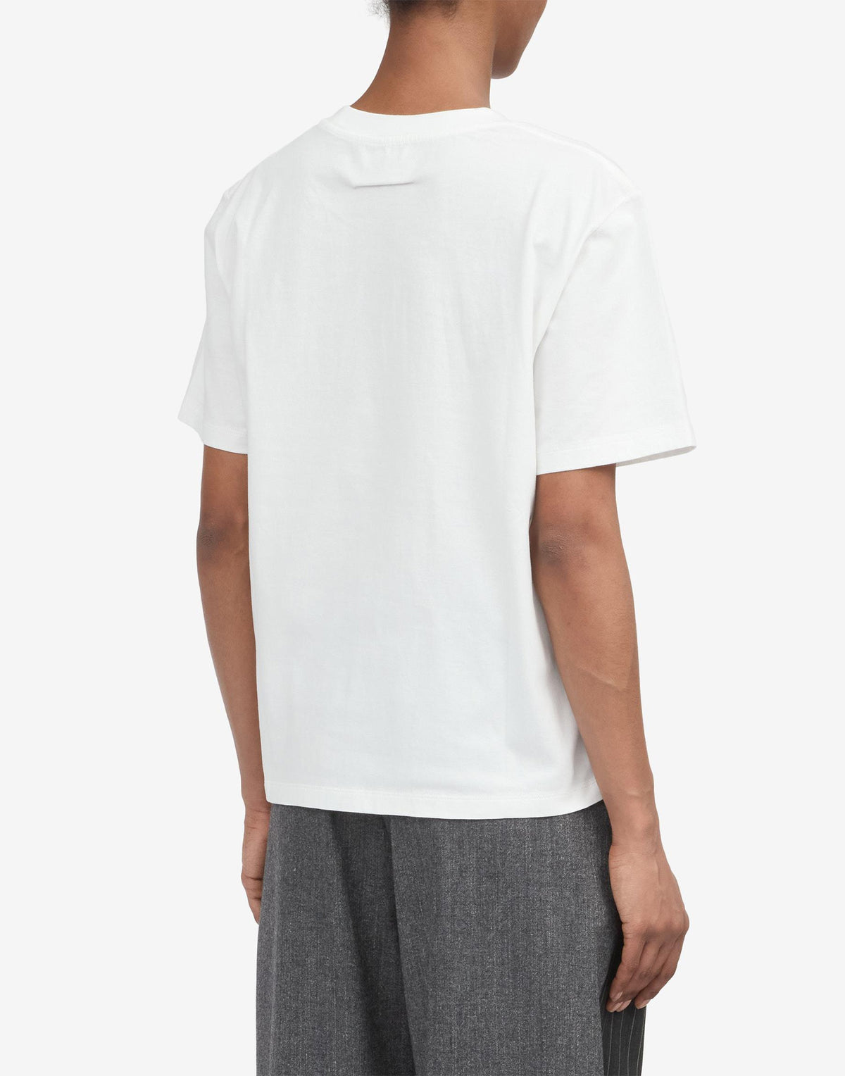 MM6 MAISON MARGIELA T-Shirt in Jersey di Cotone con Logo Off White