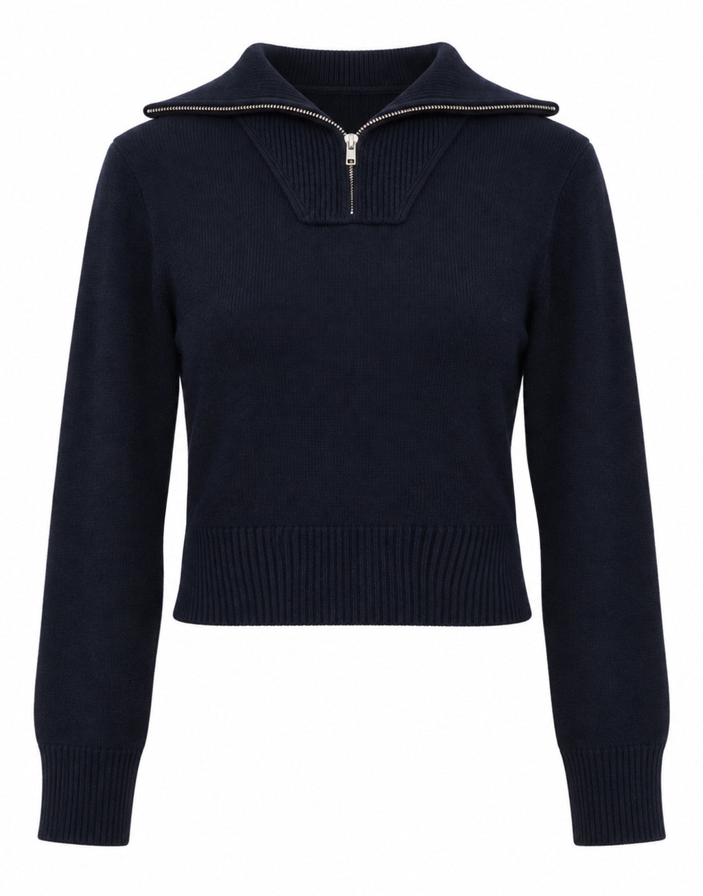 MM6 MAISON MARGIELA Maglione in Lana con Collo Zip Navy