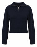MM6 MAISON MARGIELA Maglione in Lana con Collo Zip Navy