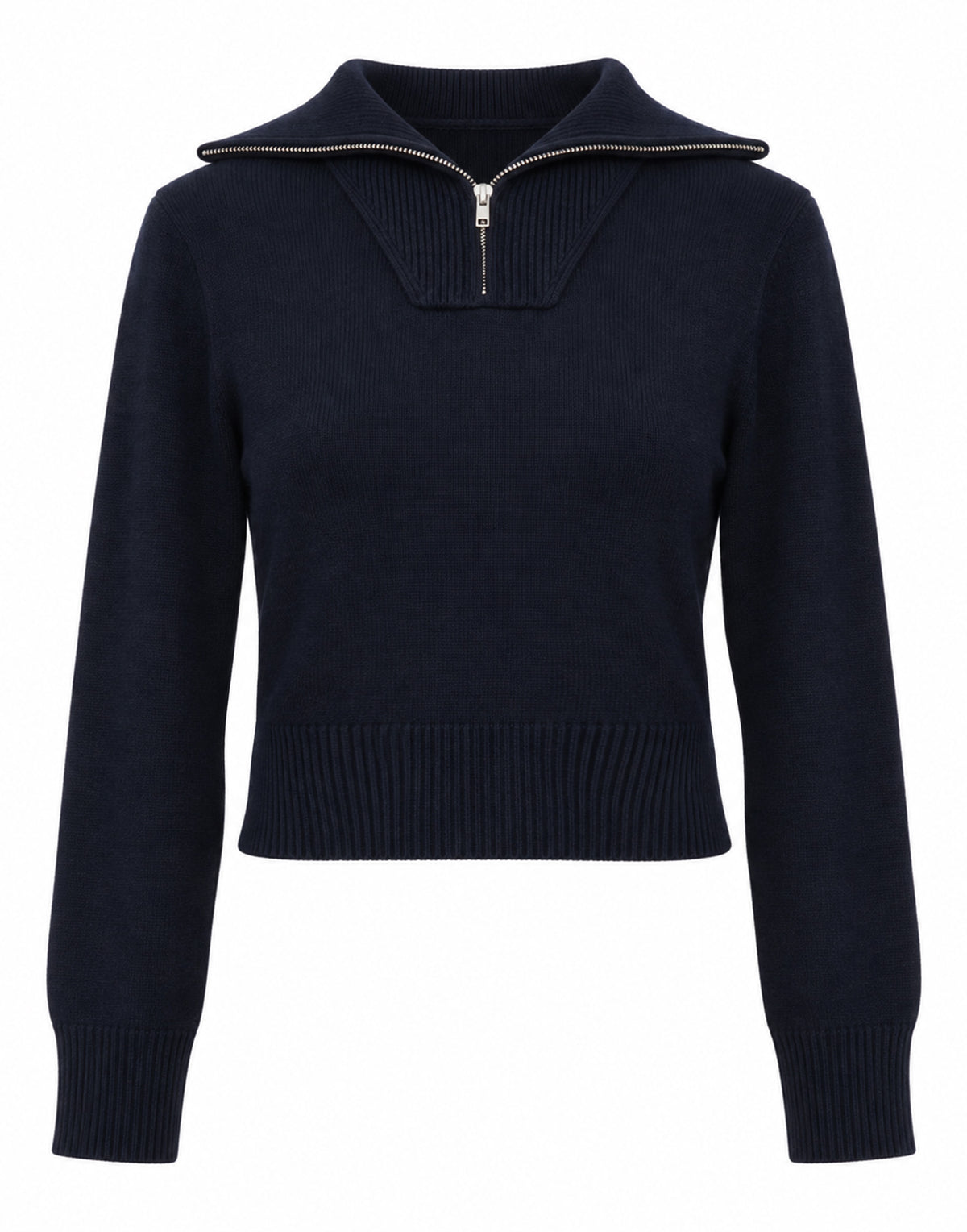 MM6 MAISON MARGIELA Maglione in Lana con Collo Zip Navy