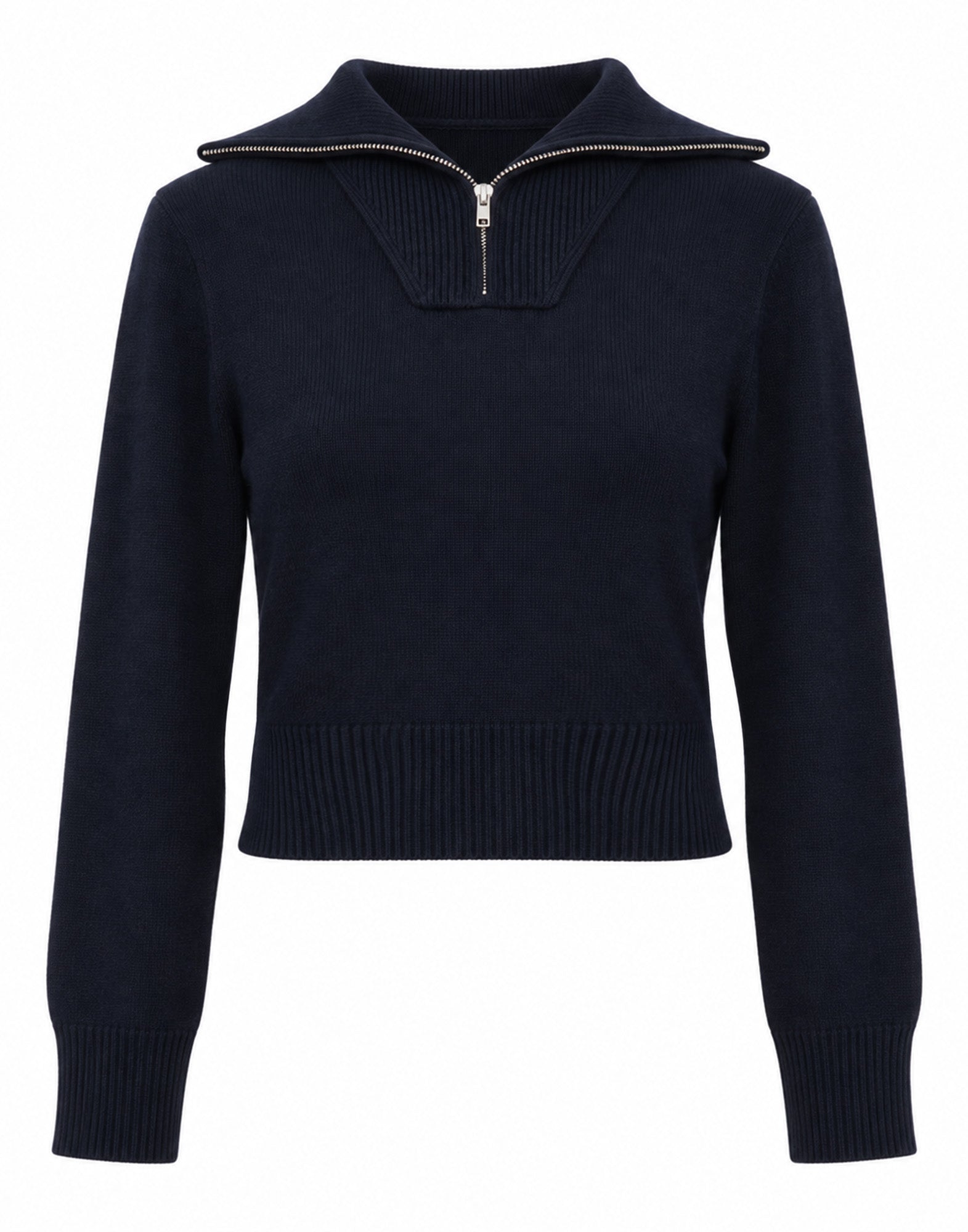 MM6 MAISON MARGIELA Maglione in Lana con Collo Zip Navy
