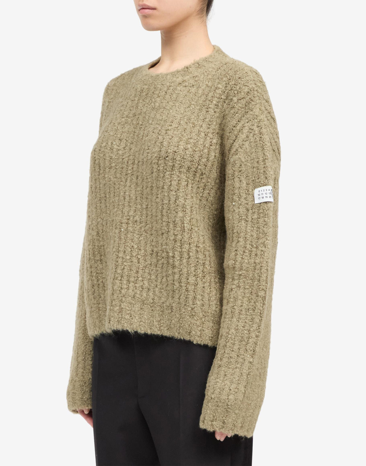 MM6 MAISON MARGIELA Maglione Girocollo Bouclé Verde