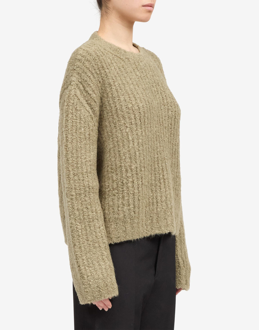 MM6 MAISON MARGIELA Maglione Girocollo Bouclé Verde