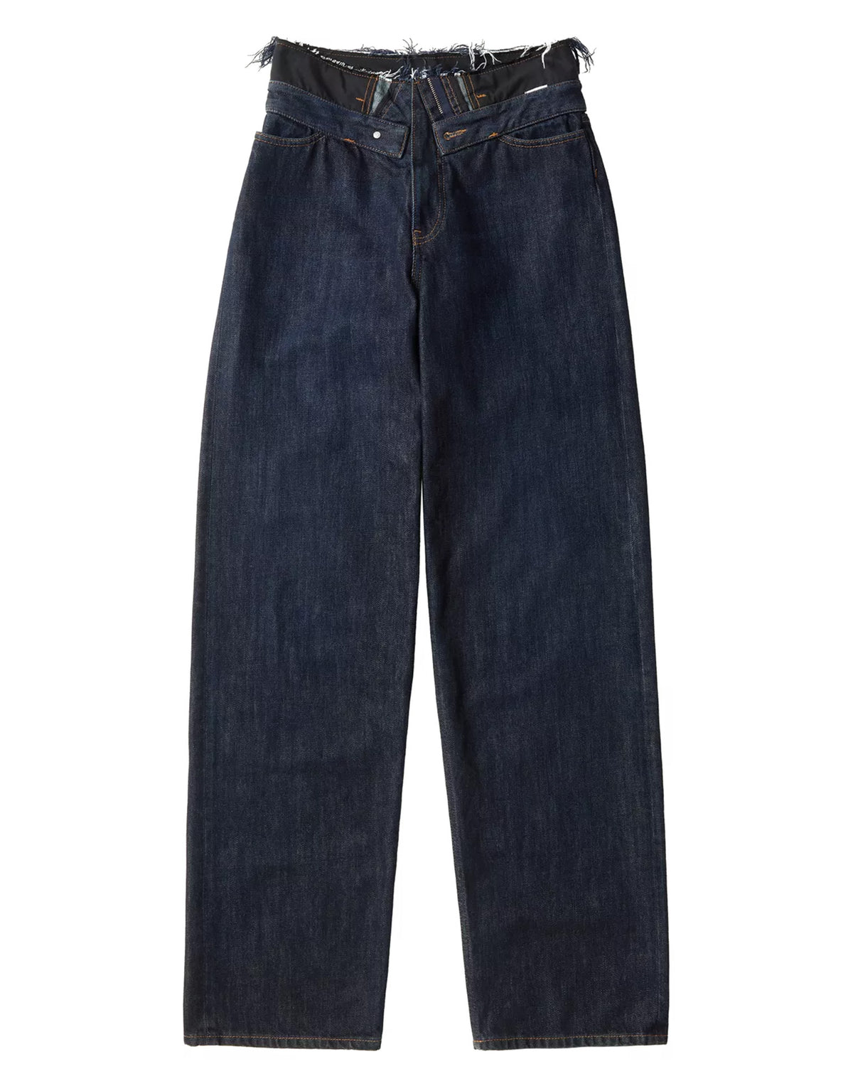 MM6 MAISON MARGIELA Jeans in Denim con Vita a Taglio Vivo