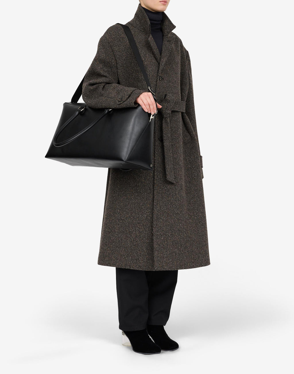MM6 MAISON MARGIELA Borsa Weekender in Pelle Nera