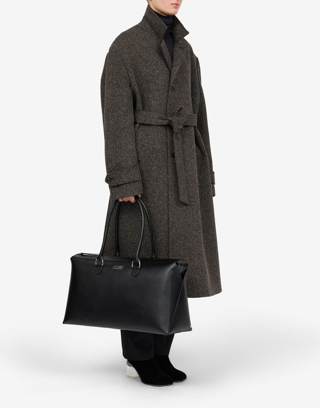 MM6 MAISON MARGIELA Borsa Weekender in Pelle Nera