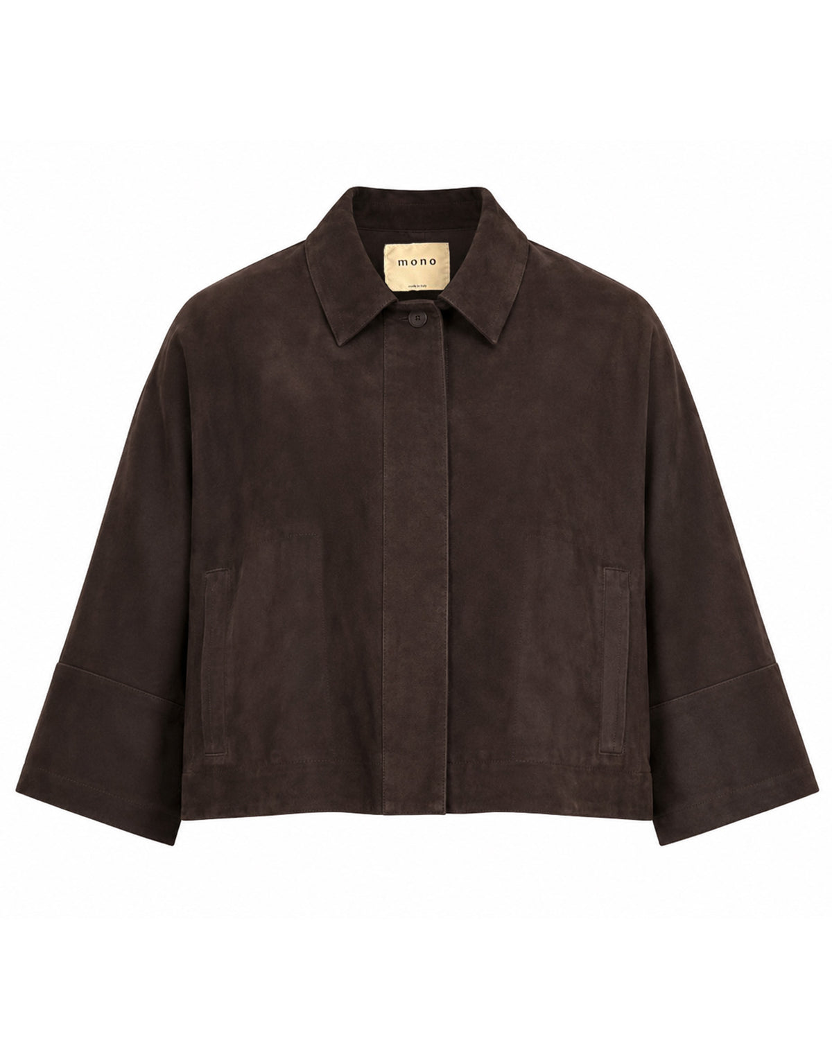 MONO Giacca in Suede Crosta Moro