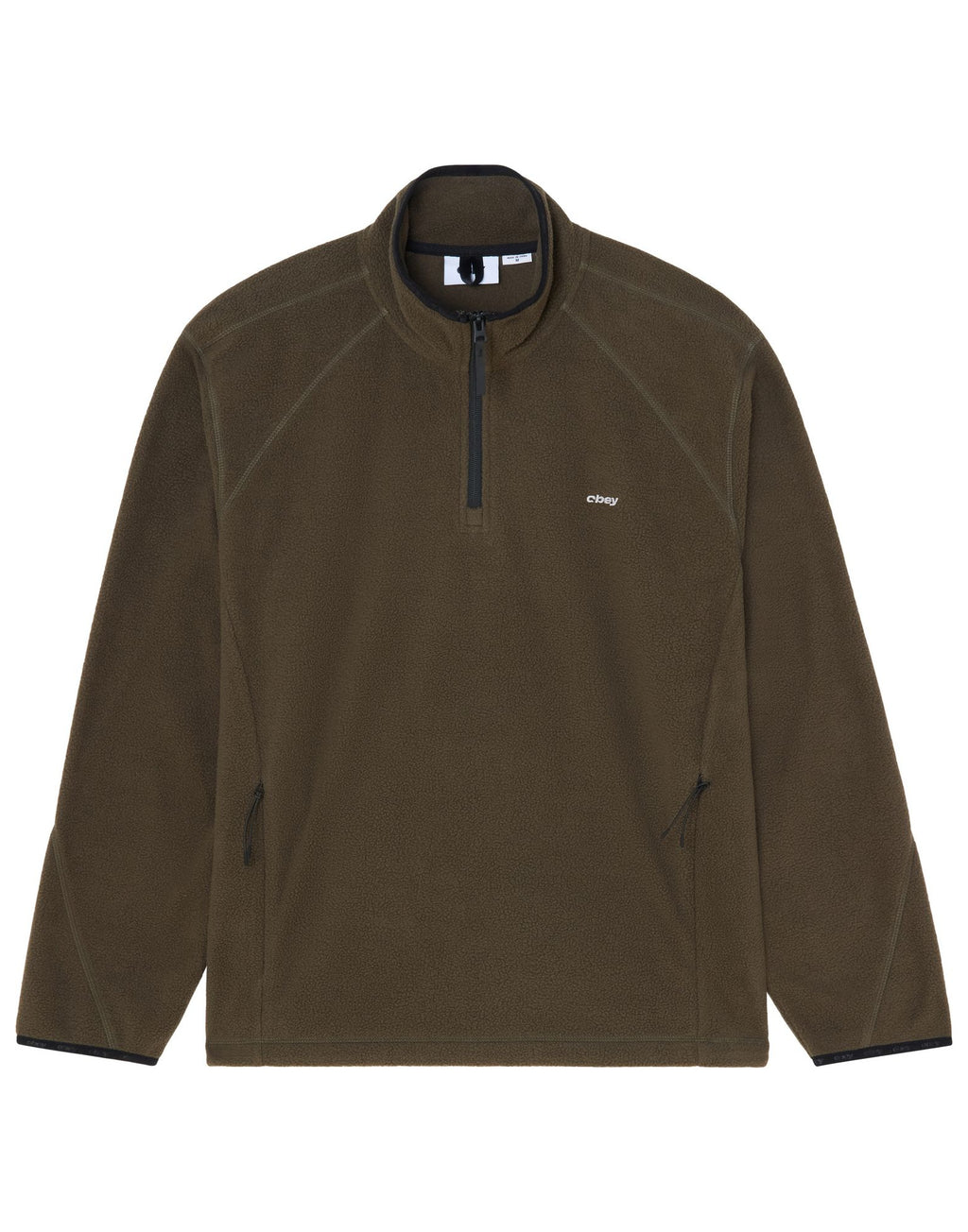 OBEY Felpa Vetta in Pile con Zip Andesite