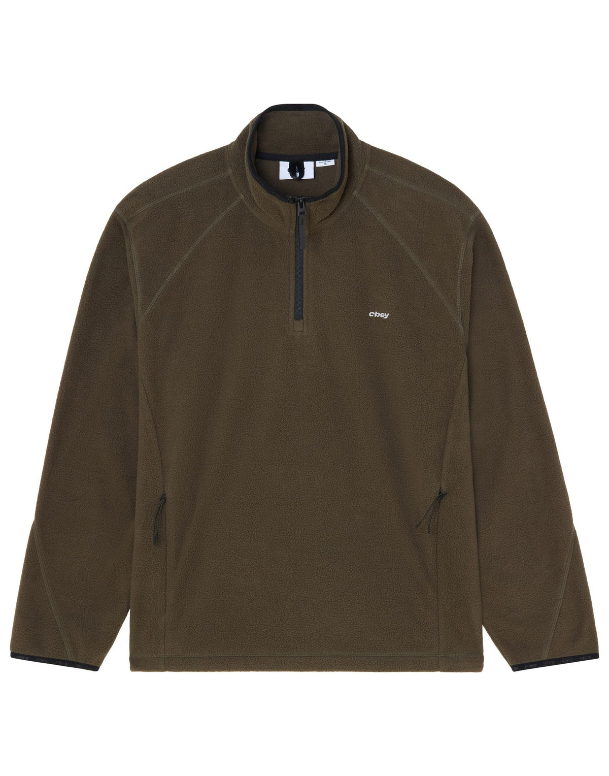 OBEY Felpa Vetta in Pile con Zip Andesite