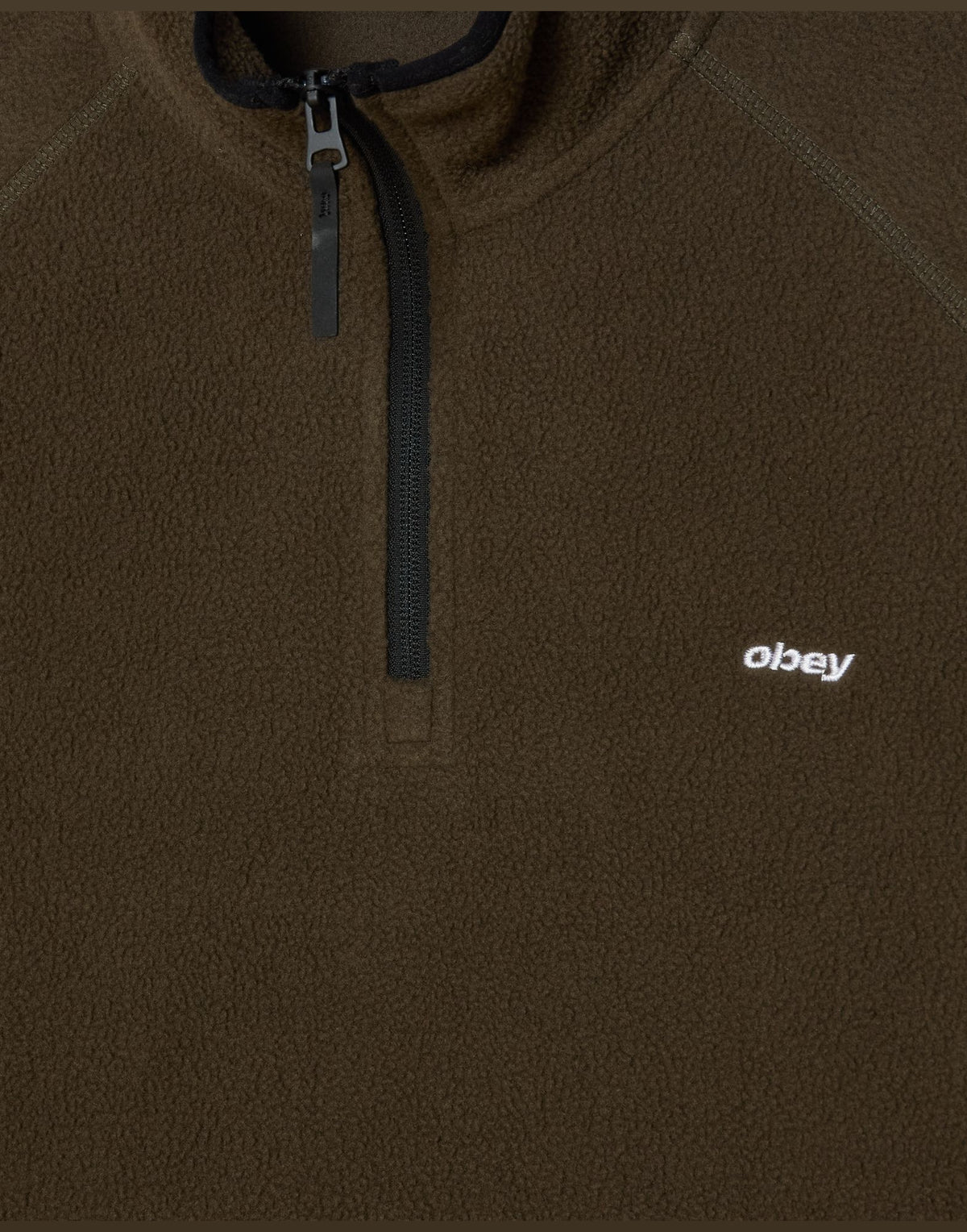 OBEY Felpa Vetta in Pile con Zip Andesite