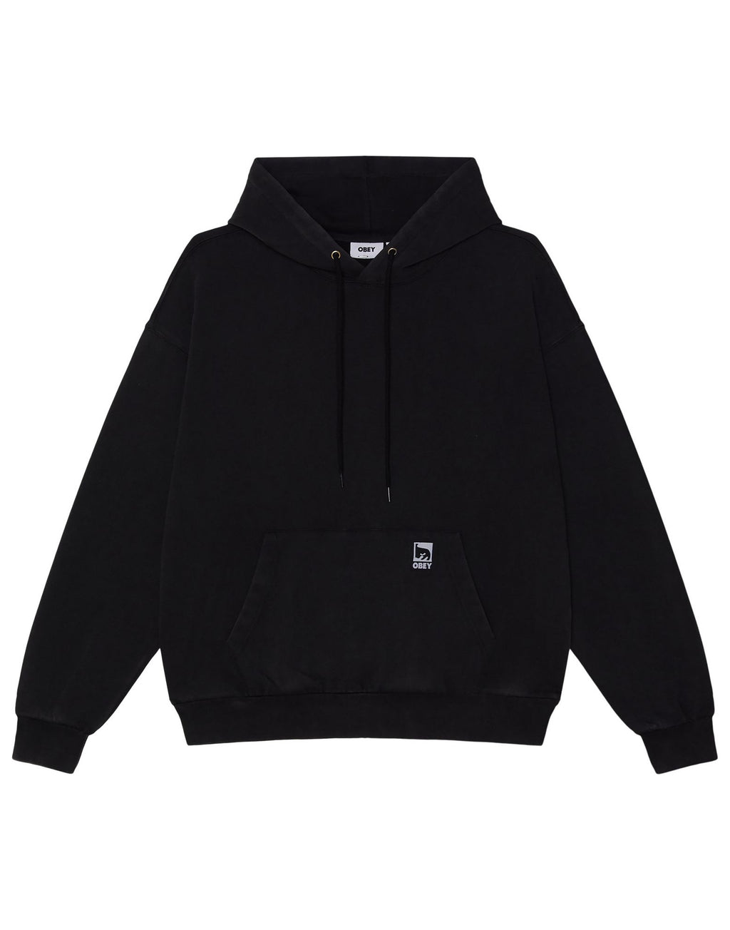 OBEY Felpa Post con Cappuccio Dusty Black Limo