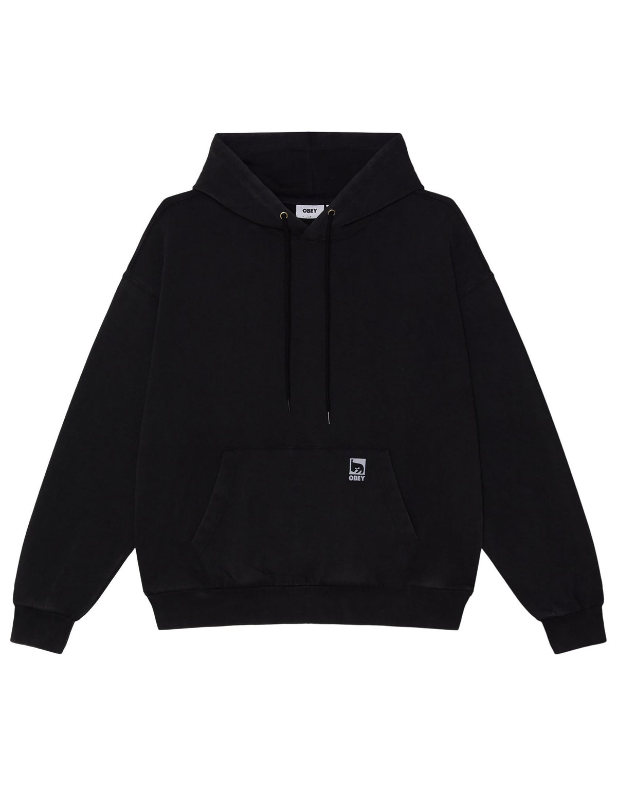 OBEY Felpa Post con Cappuccio Dusty Black Limo