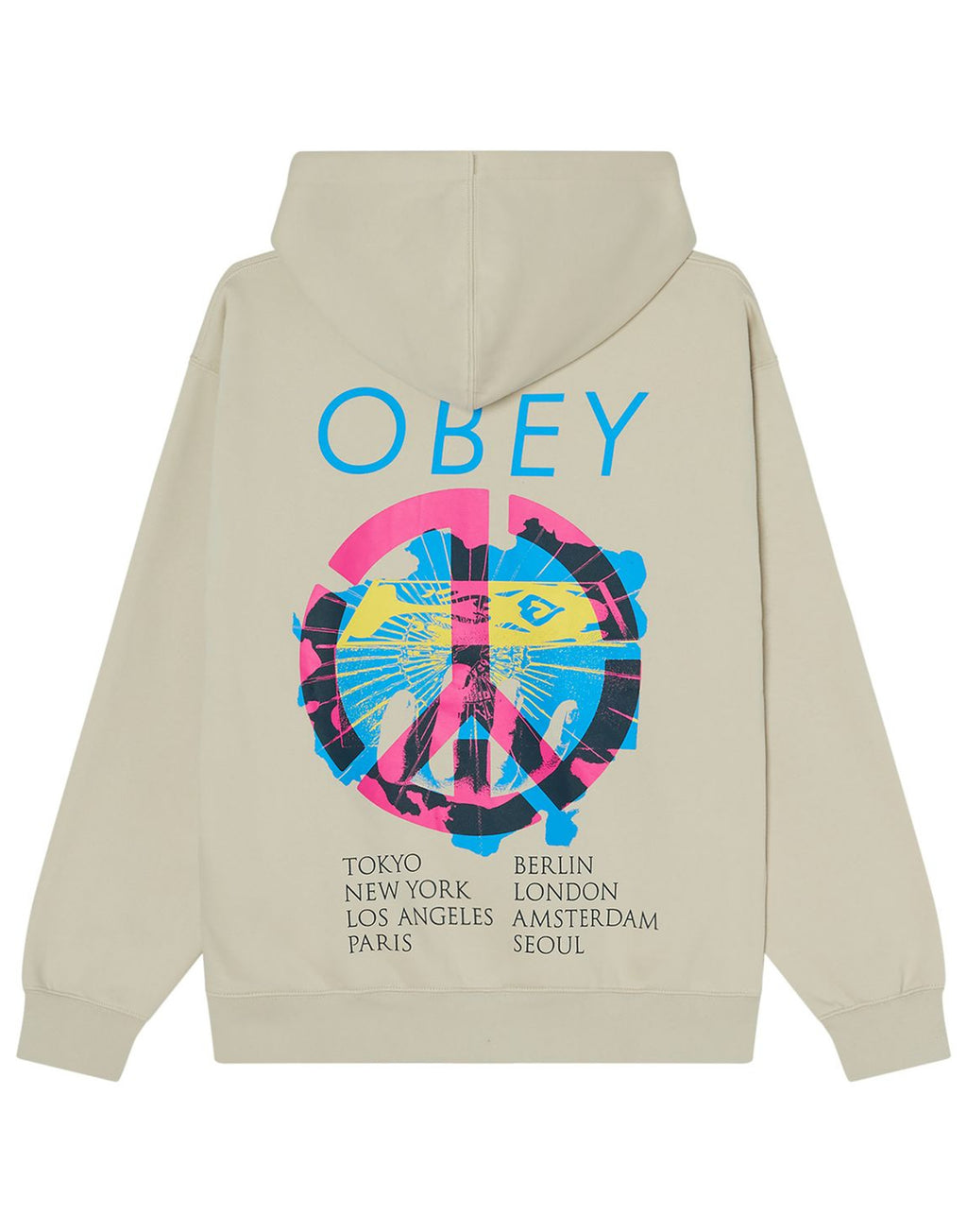 OBEY Felpa Peace Brick con Cappuccio Moonstruck