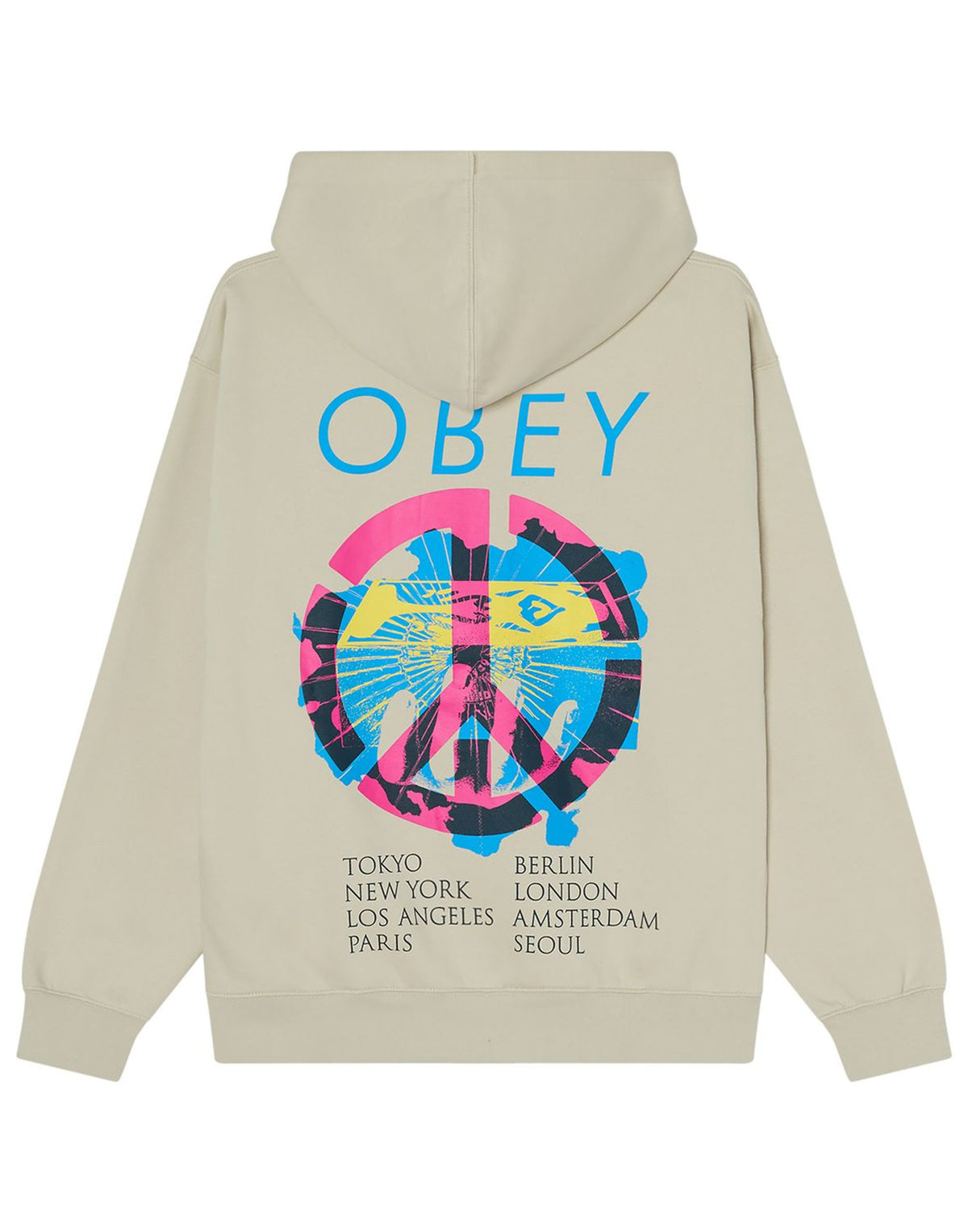 OBEY Felpa Peace Brick con Cappuccio Moonstruck