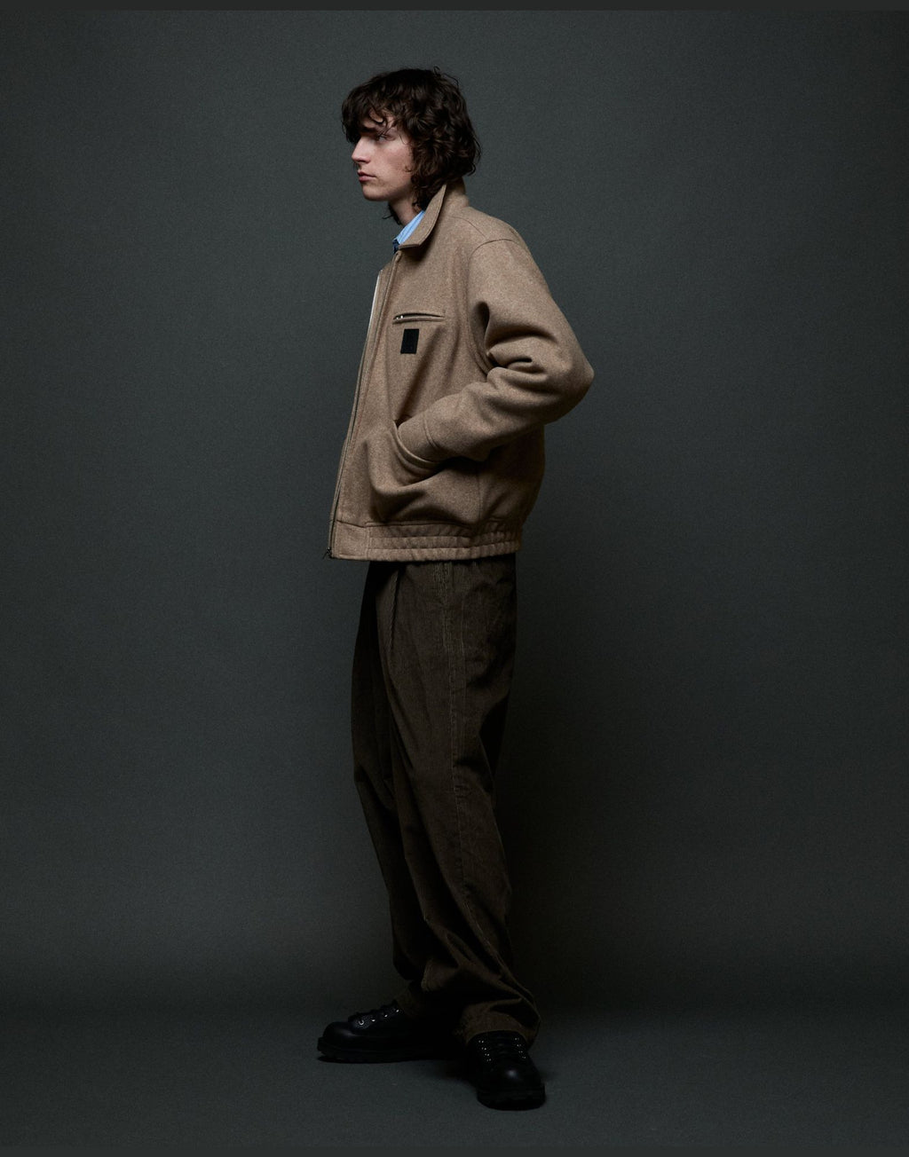 OBEY Giacca Ledger Blouson con Zip Latte