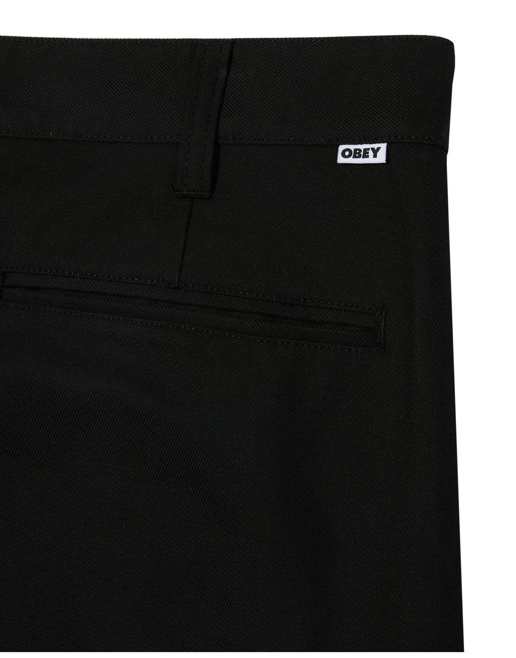 OBEY Pantaloni Dean con Pinces Nero