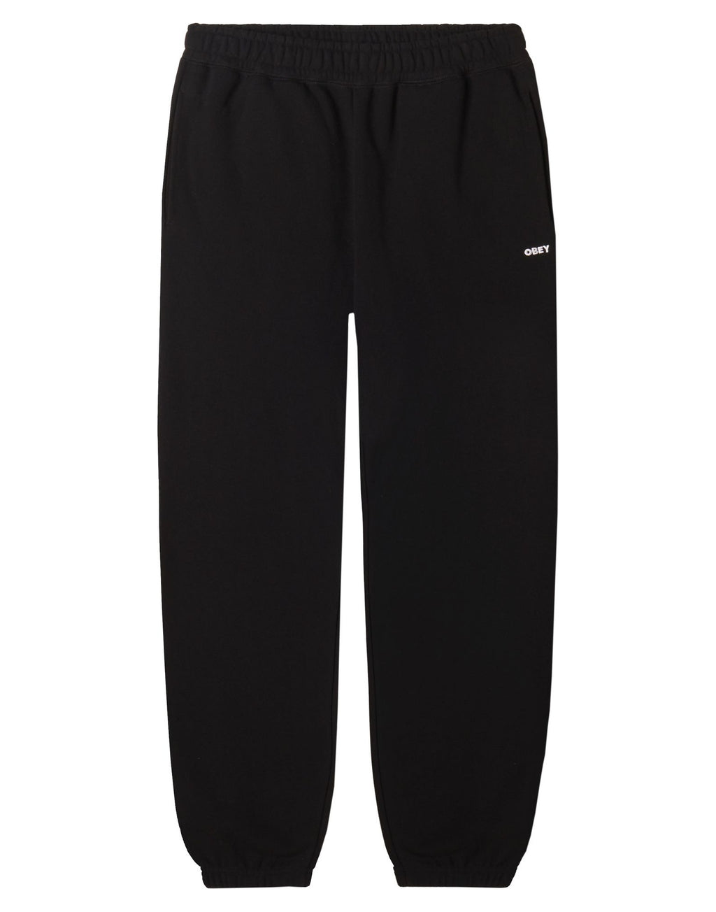 OBEY Pantaloni Established Works Bold in Felpa Nero