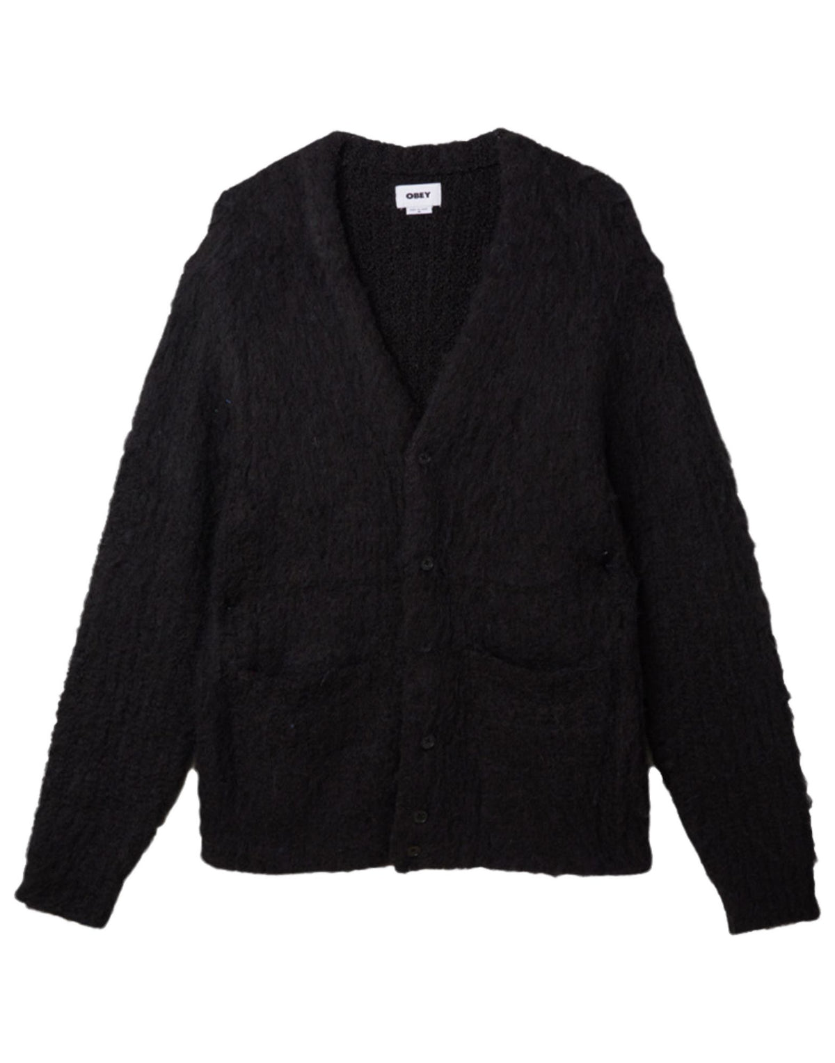OBEY Cardigan Patron con Bottoni Nero