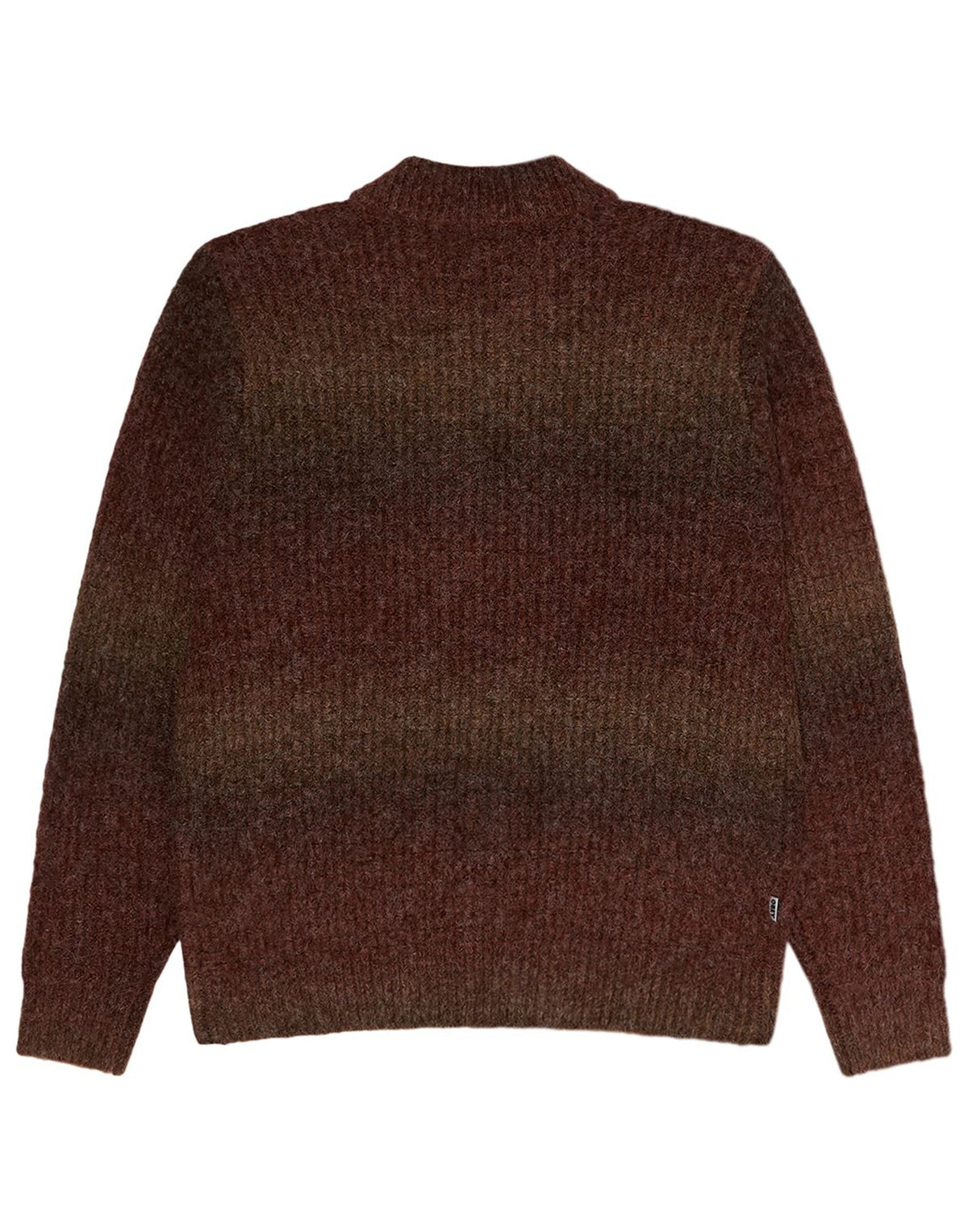 OBEY Cardigan Anton Gradient con Zip Brown Multi