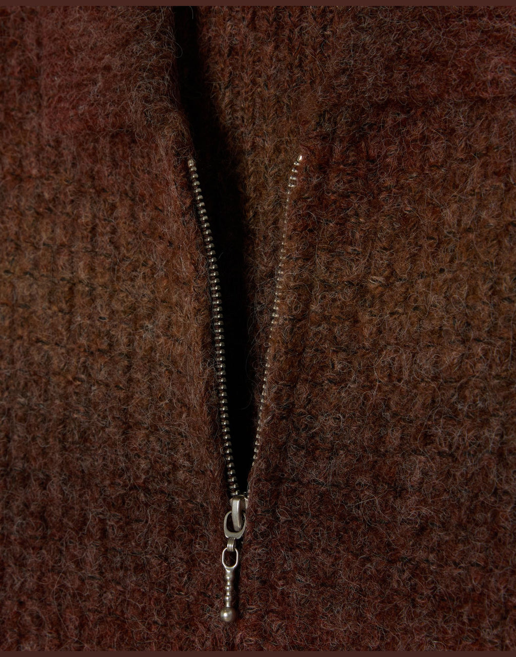 OBEY Cardigan Anton Gradient con Zip Brown Multi