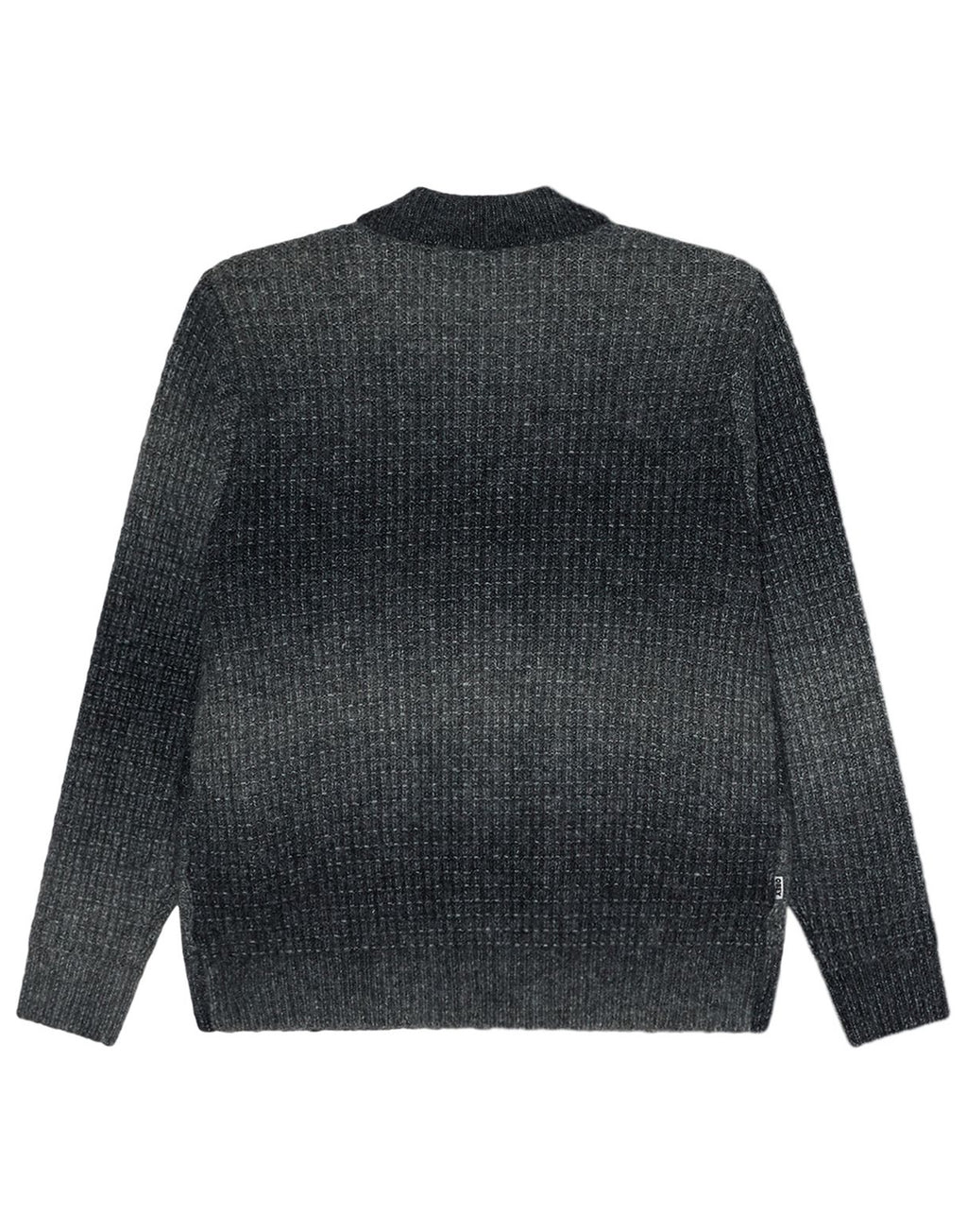 OBEY Cardigan Anton Gradient con Zip Charcoal Multi