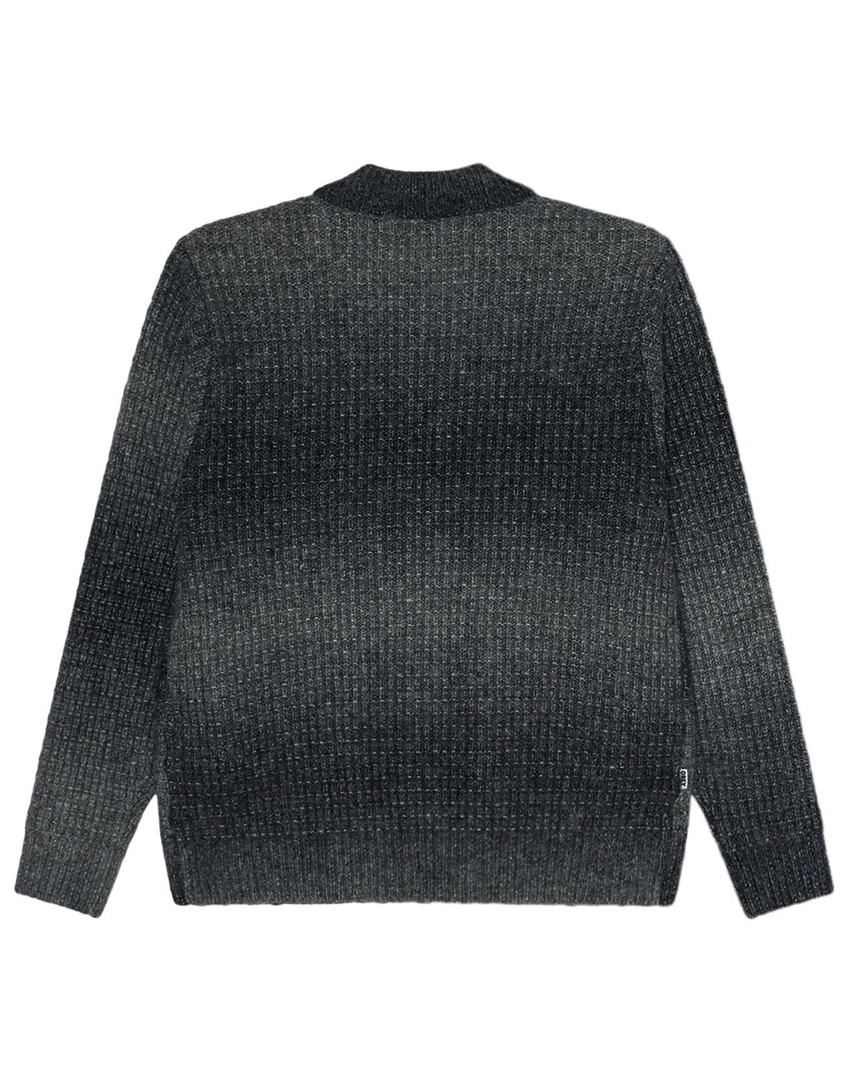 OBEY Cardigan Anton Gradient con Zip Charcoal Multi