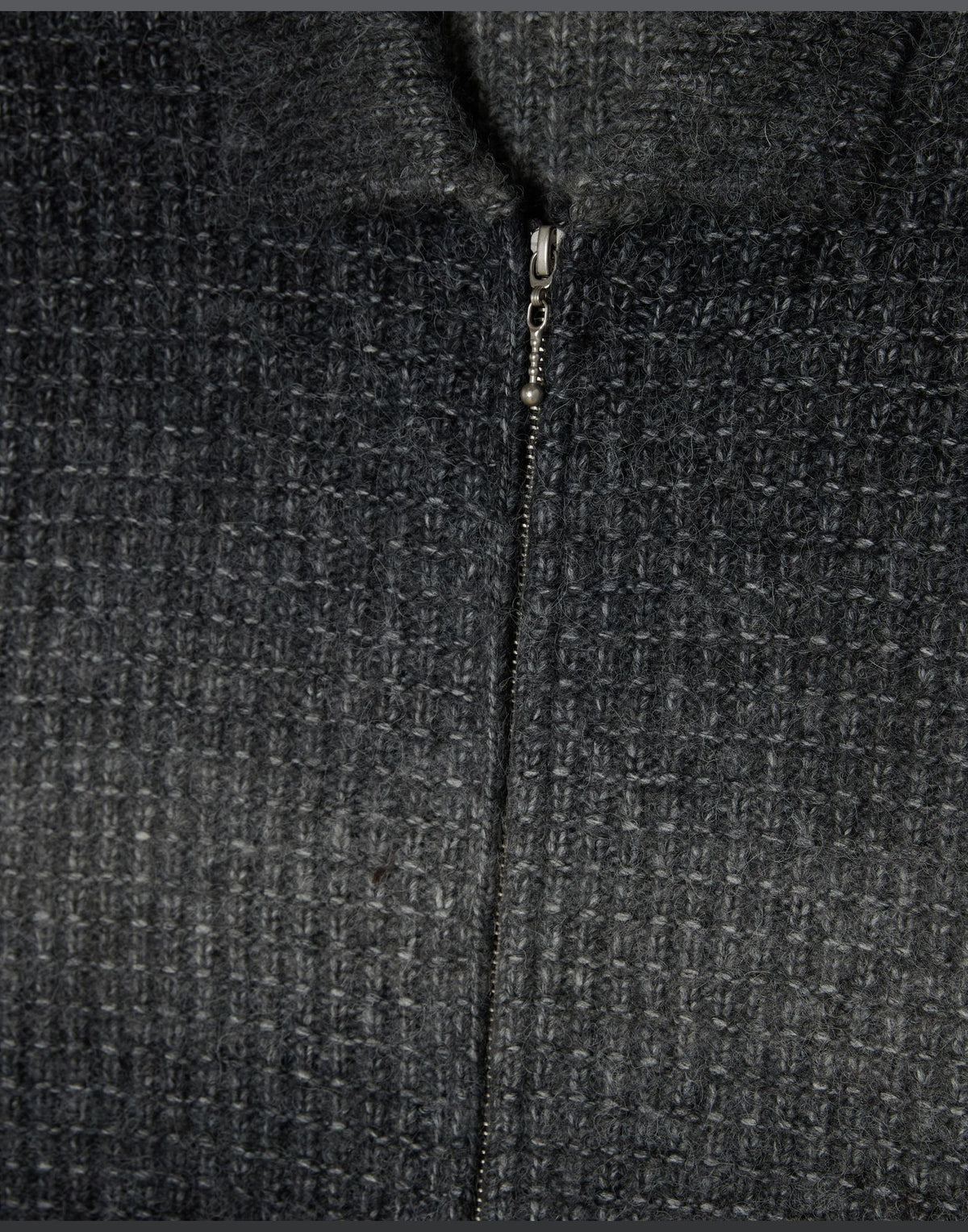 OBEY Cardigan Anton Gradient con Zip Charcoal Multi